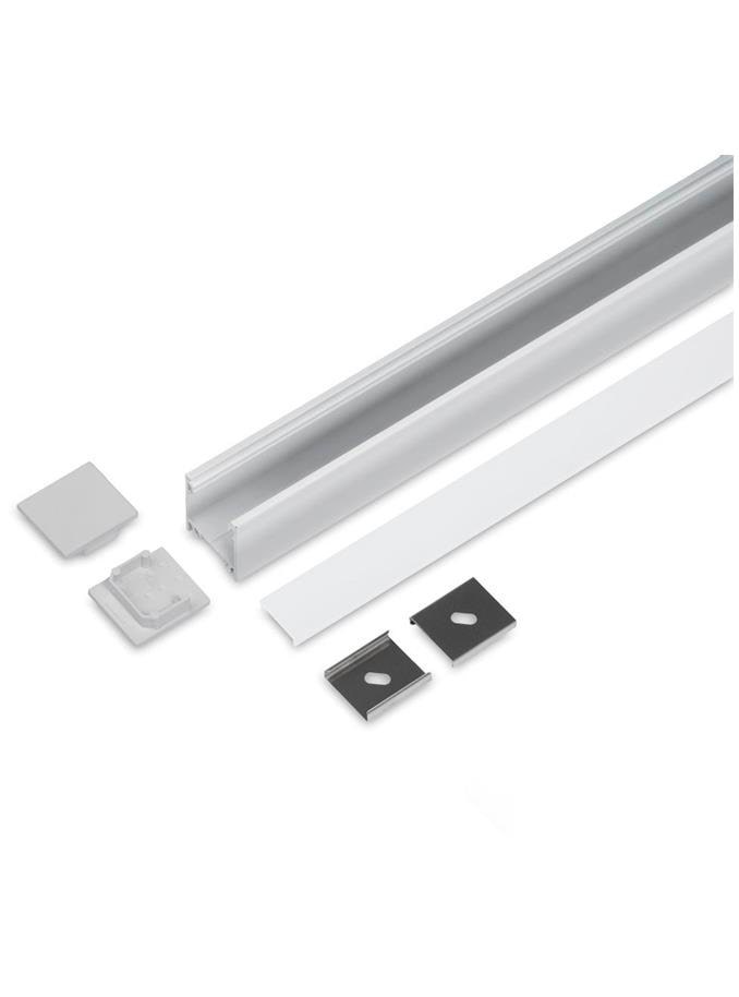 Light Solutions Aluminiumsprofil - Model L - 20mm LED strip - Alu Smart Home 5714255011142