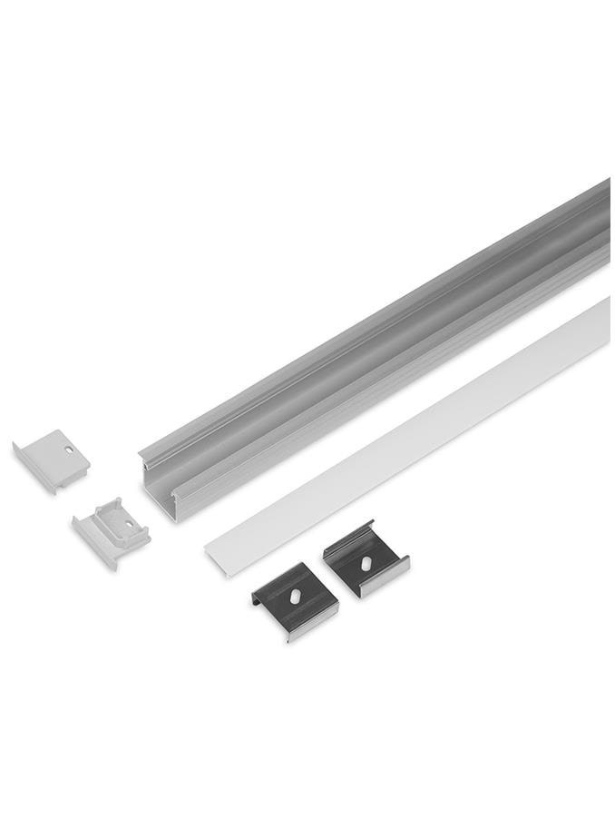 Light Solutions Aluminiumsprofil - Model L (Indbyg) - 20mm LED strip - Alu Smart Home 5714255011173