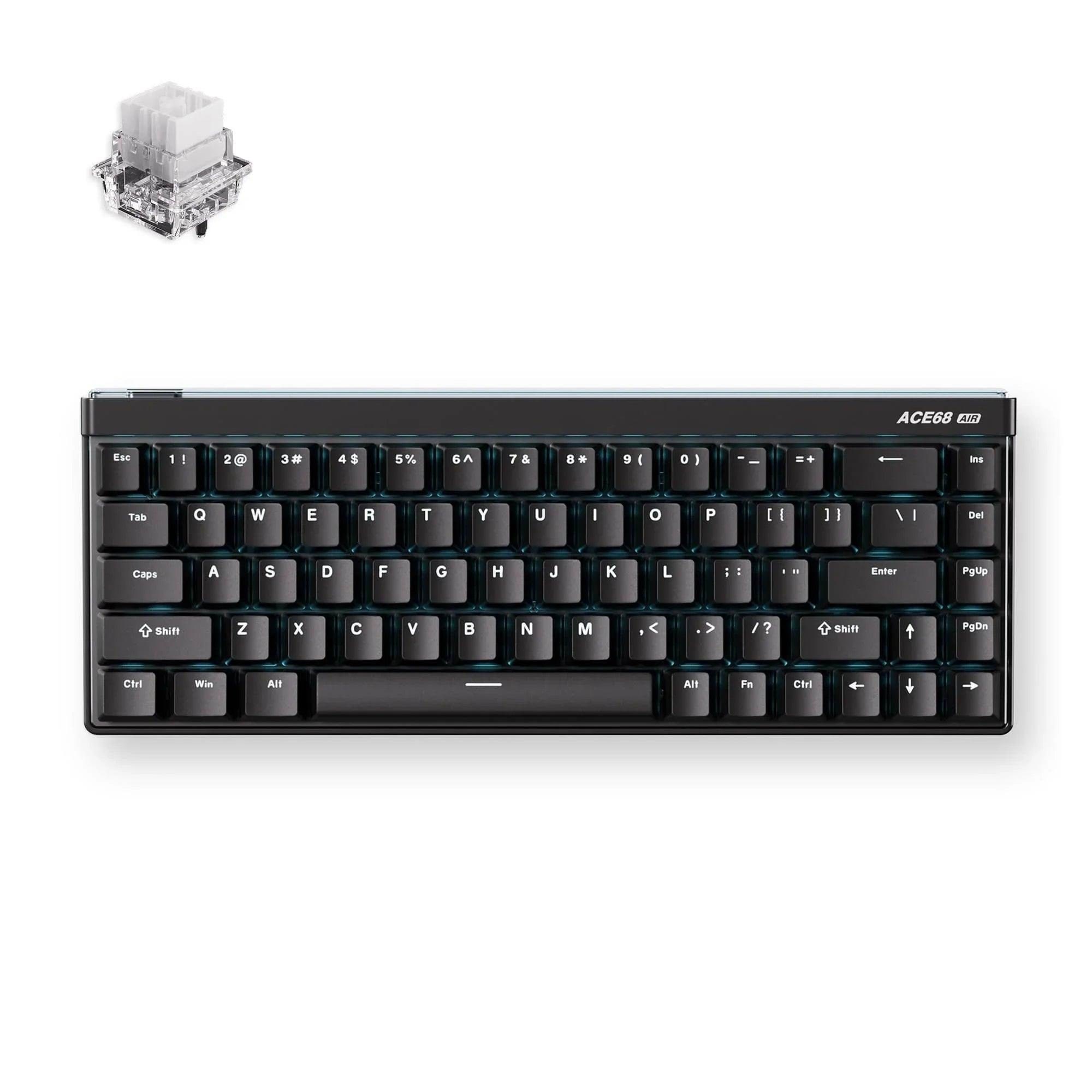 MCHOSE Ace 68 Air Mount Tai Magnetic Hall Effect - Gaming Tastatur - Uden Numpad - Amerikansk engelsk - Sort