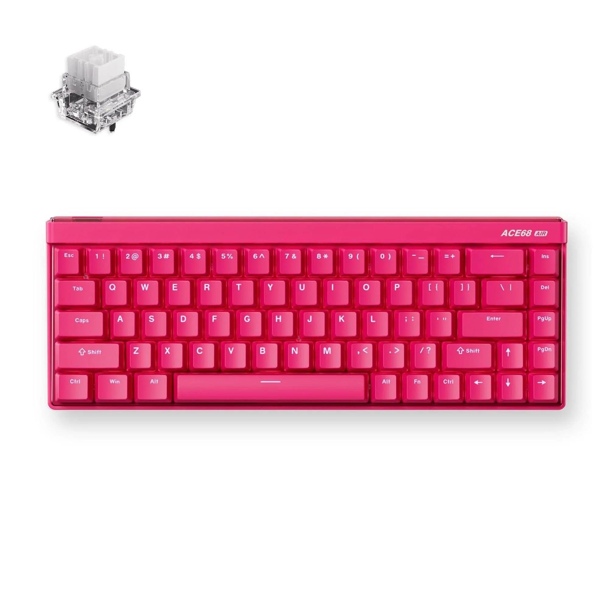 MCHOSE Ace 68 Air Mount Tai Magnetic Hall Effect - Gaming Tastatur - Uden Numpad - Amerikansk engelsk - Rød Tastatur MC-Ace68Air-11