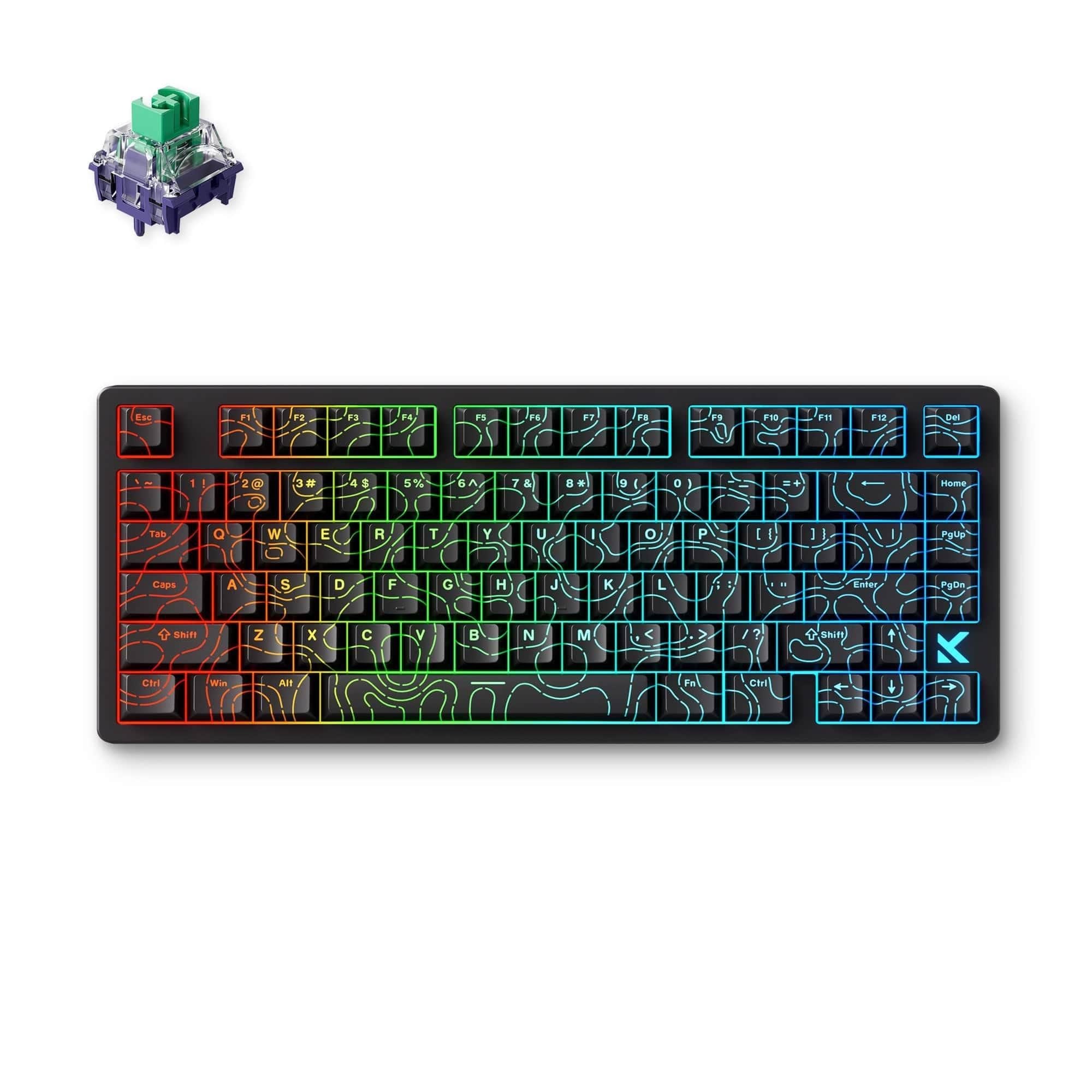 MCHOSE Jet 75 Kailh Magnetic God Hall Effect - Gaming Tastatur - Uden Numpad - Amerikansk engelsk - Sort Tastatur HW-Jet75-10