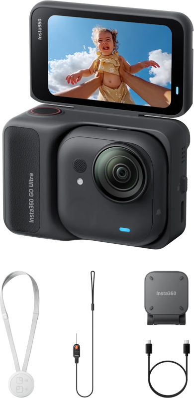 Insta360 GO Ultra Standard Bundle - Midnight Black Action Kamera Sort 6977644761045