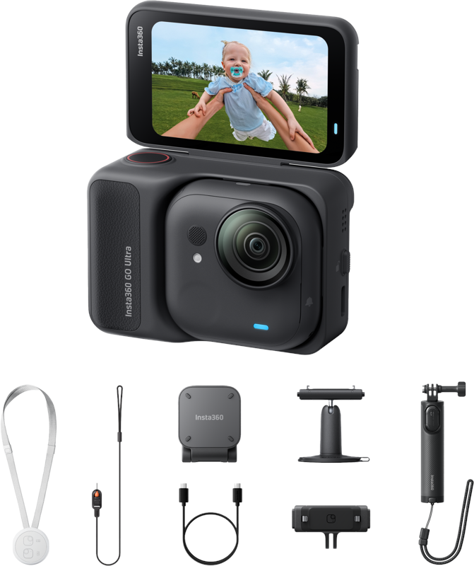 Insta360 GO Ultra Creator Bundle - Midnight Black Action Kamera Sort 6977644765241