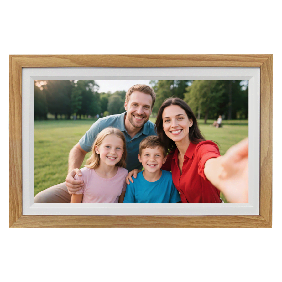 Lippa Frameo Digital Picture Frame 15.6" - Wood Digital Fotoramme LPFR15W