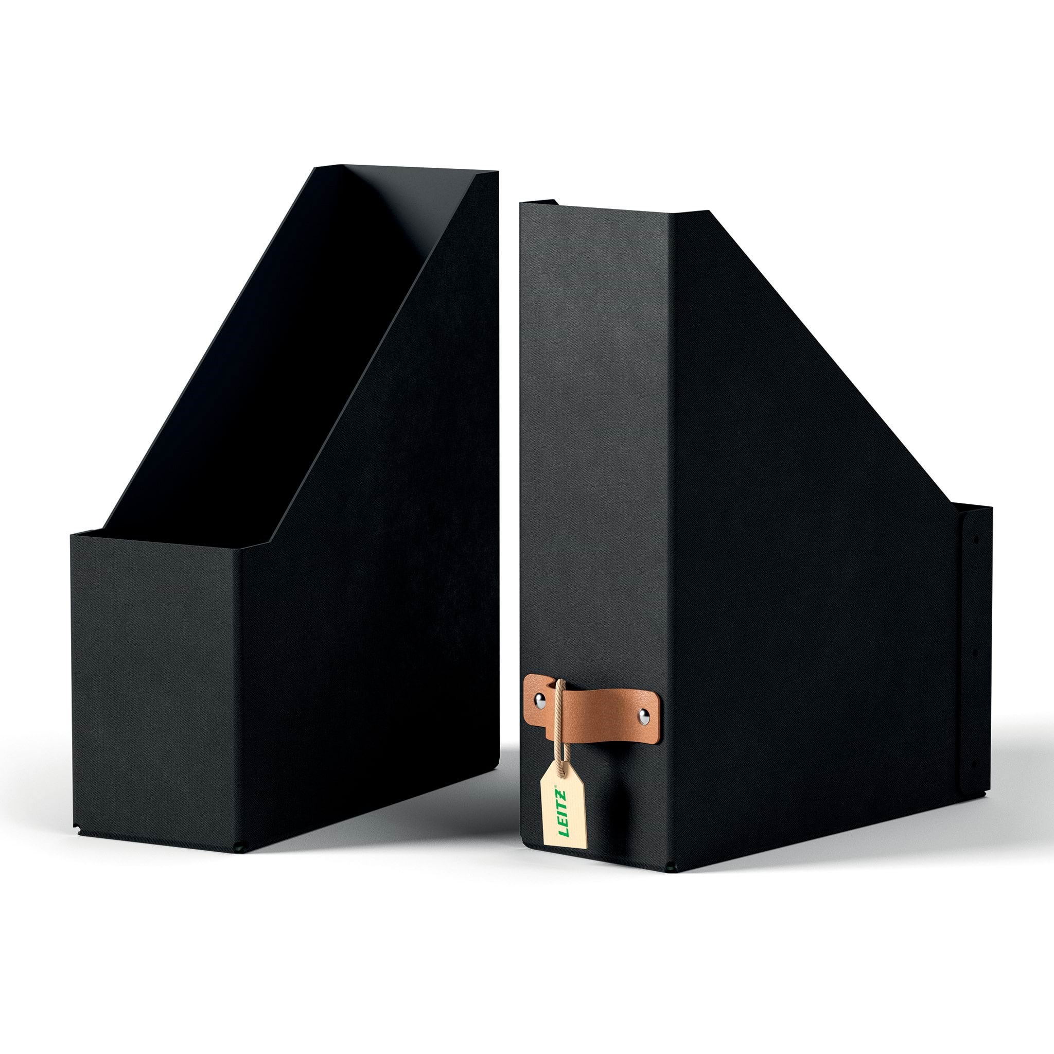 Leitz Puro tidsskriftsamler, 100 % recirkuleret karton, pakke med 2 stk, sort Opbevaringskasse 24710095