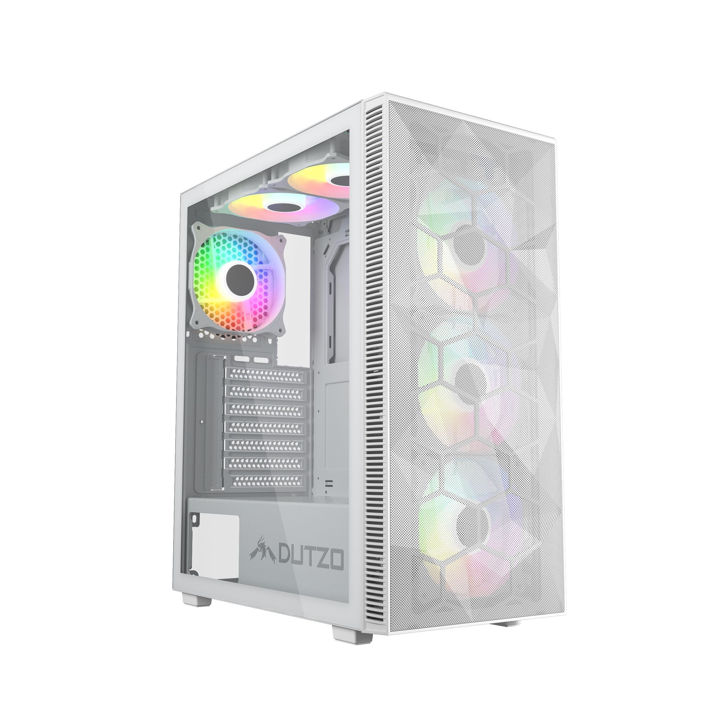 DUTZO C331 PWM ARGB - Kabinet - Miditower - Hvid Kabinet C331PWMARGB-W