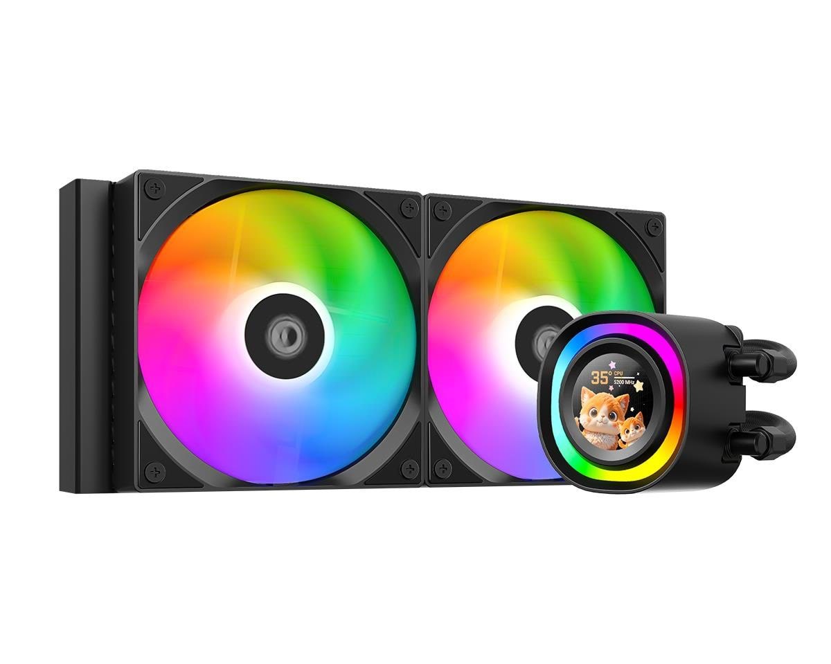 ID-Cooling FX240 LCD - CPU Vandkøling - Max 25 dBA Cpu Køler Sort