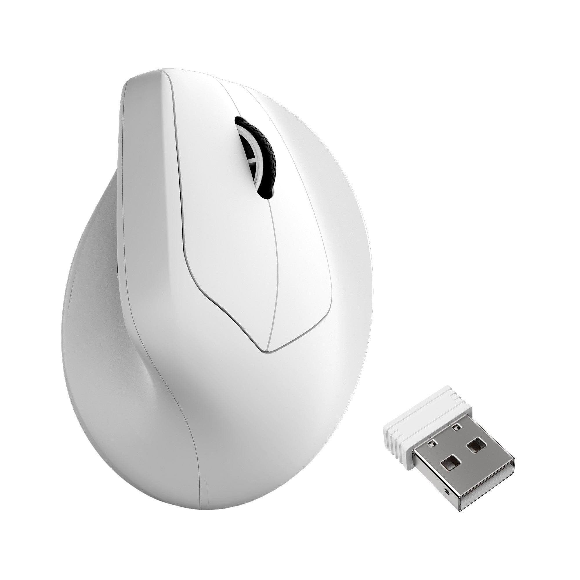 Keychron M5 Wireless Ergonomic (8K) - Ergonomisk mus - Optisk - 6 knapper - Hvid Mus M5-A24