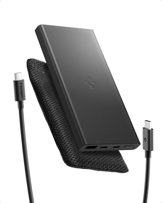 Spigen Essential 10000mAh 22.5W Portable Charger - black EA2210 - 10000 mAh Powerbank Sort ABA09431