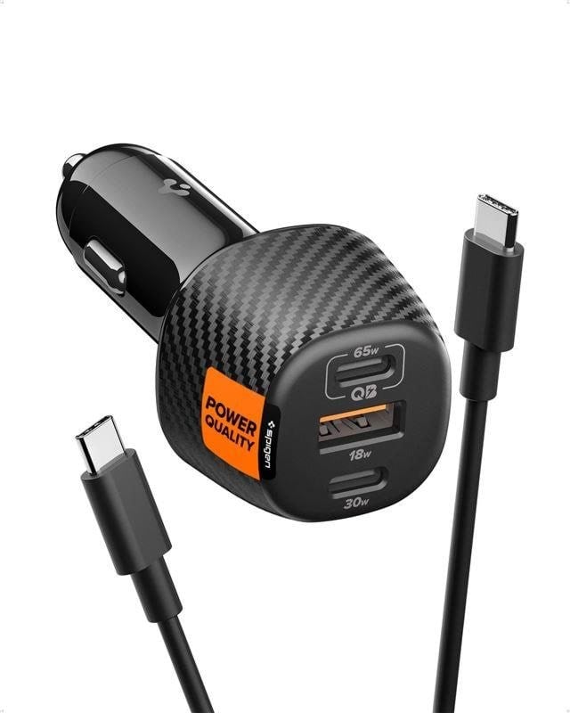 Spigen Essential 113W Car Charger EV1133 - black Mobil Oplader ACP09543