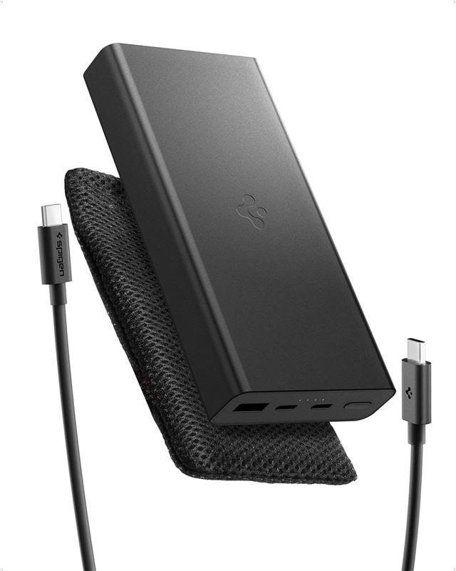Spigen Essential 20000mAh 30W Portable Charger - black EA3020 - 20000 mAh Powerbank Sort ABA09433