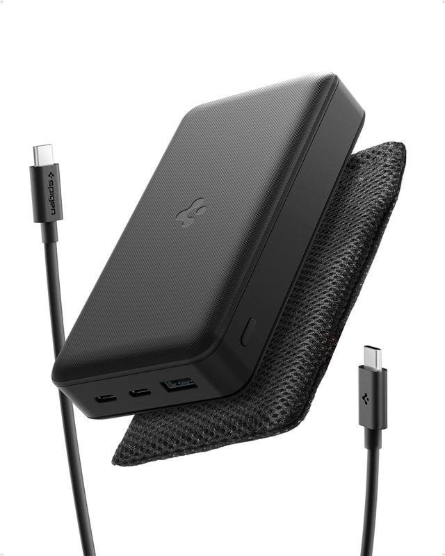Spigen Essential 30000mAh 30W Portable Charger - black EA3030 - 30000 mAh