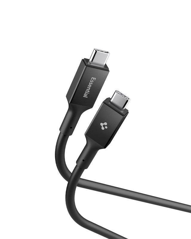 Spigen Essential 100W - USB-C USB-C - 2m - Sort Usb Kabel ACA09460