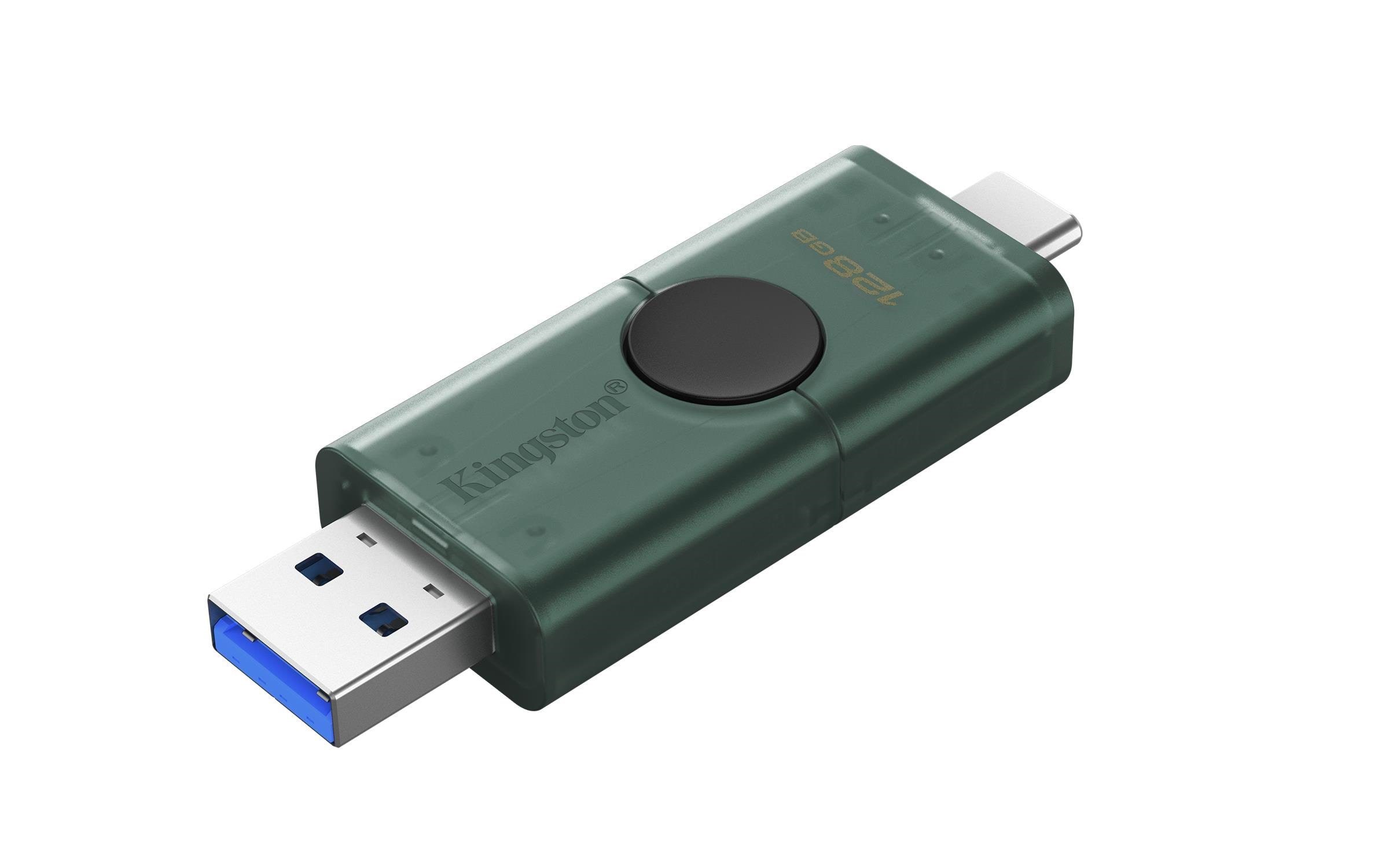 Kingston DataTraveler DuoG2 - 128GB - USB Stick Usb Stick Grøn DTDEG2/128GB
