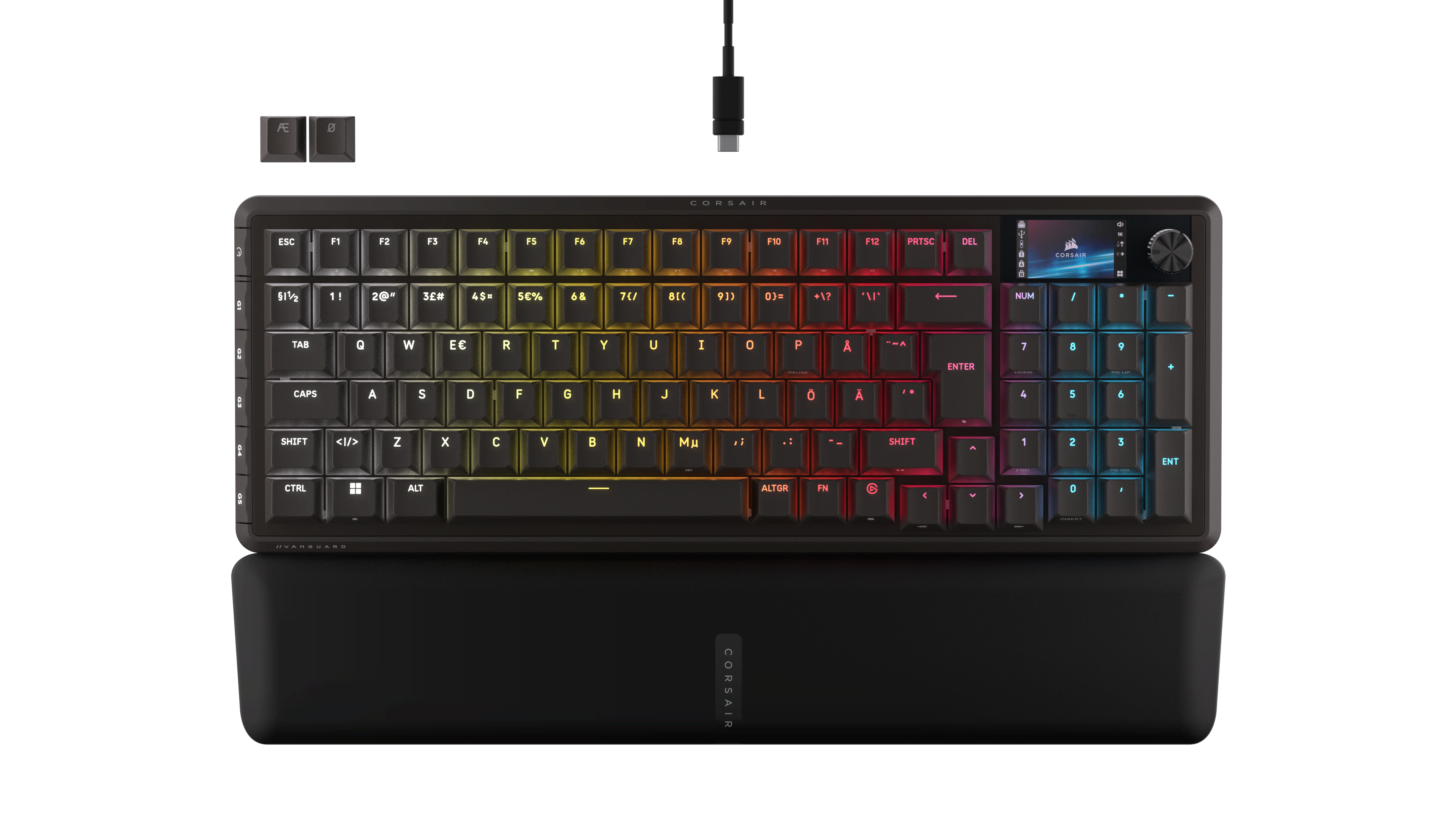 Corsair Vanguard Pro 96 - Gaming Tastatur - Nordisk - Sort Tastatur CH-91E911G-ND