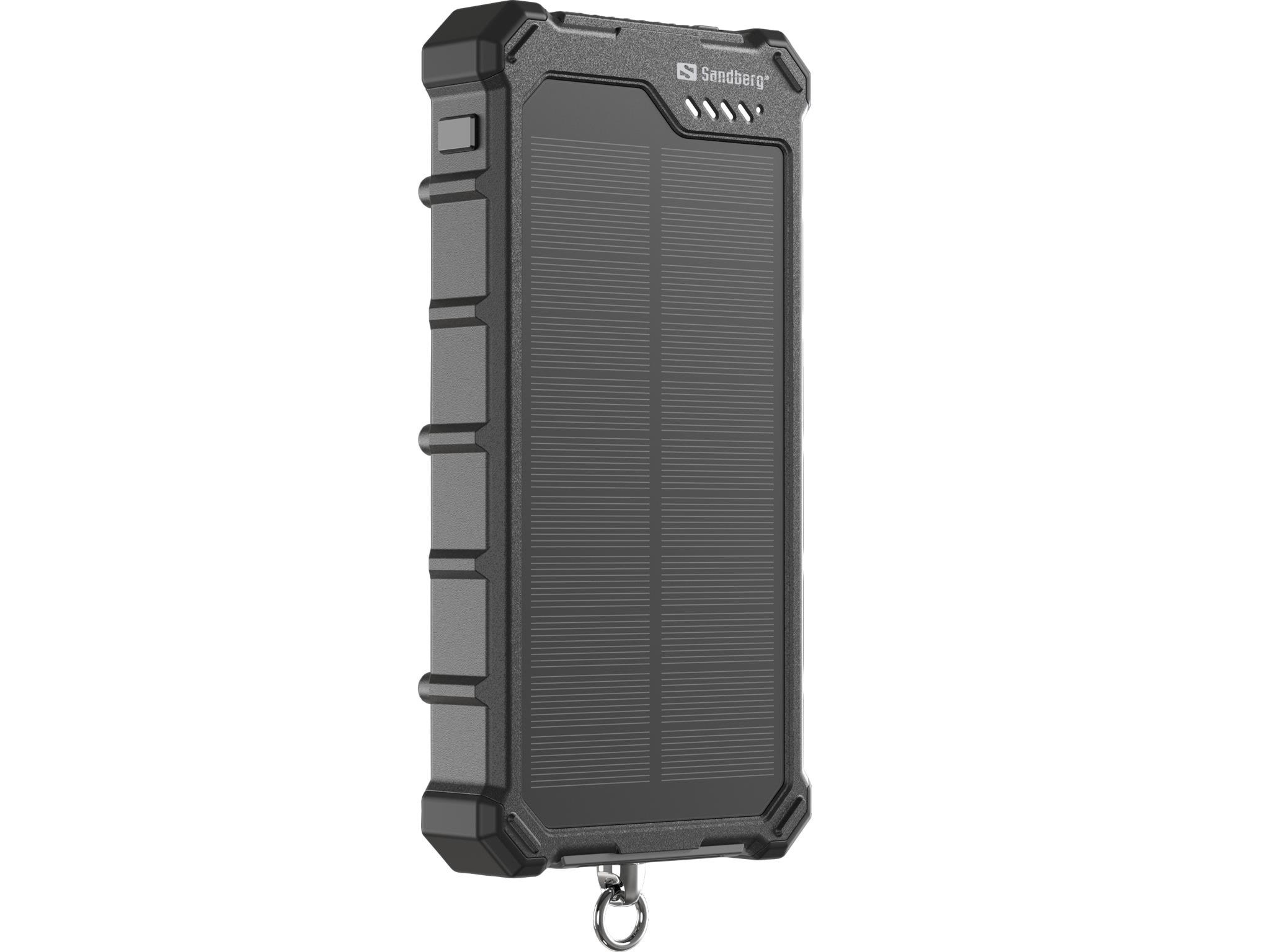 Sandberg Solar Powerbank CampLED 10000 - 10000 mAh Powerbank Sort 421-23