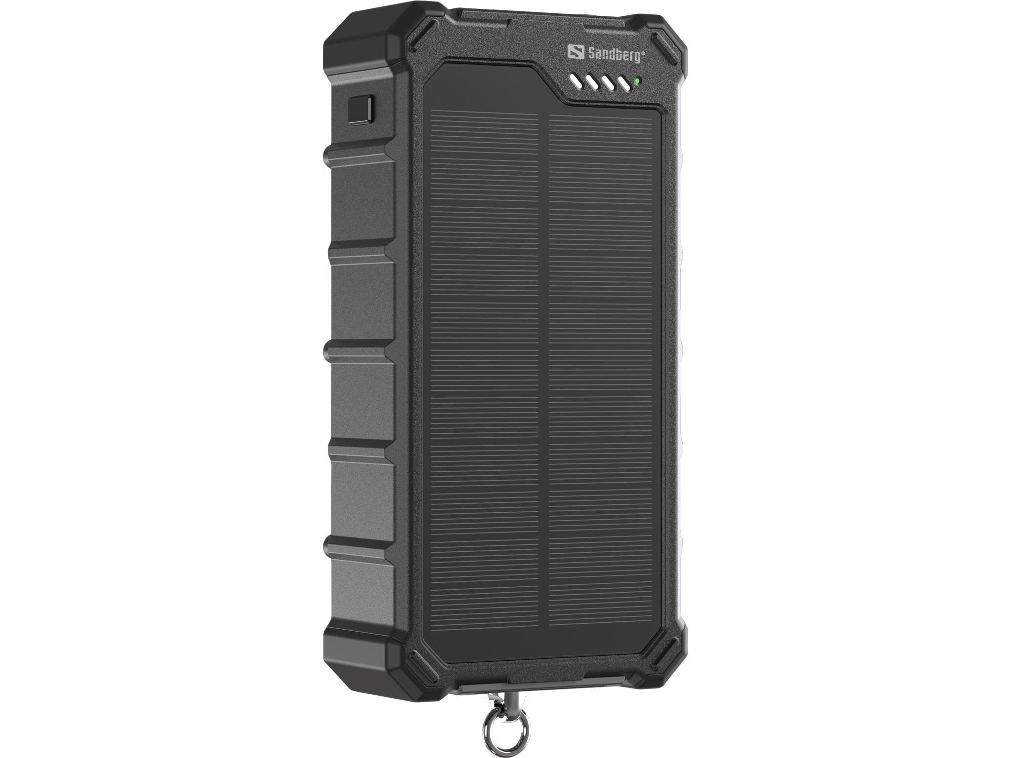 Sandberg Solar Powerbank CampLED 20000 - 20000 mAh Powerbank Sort 421-24