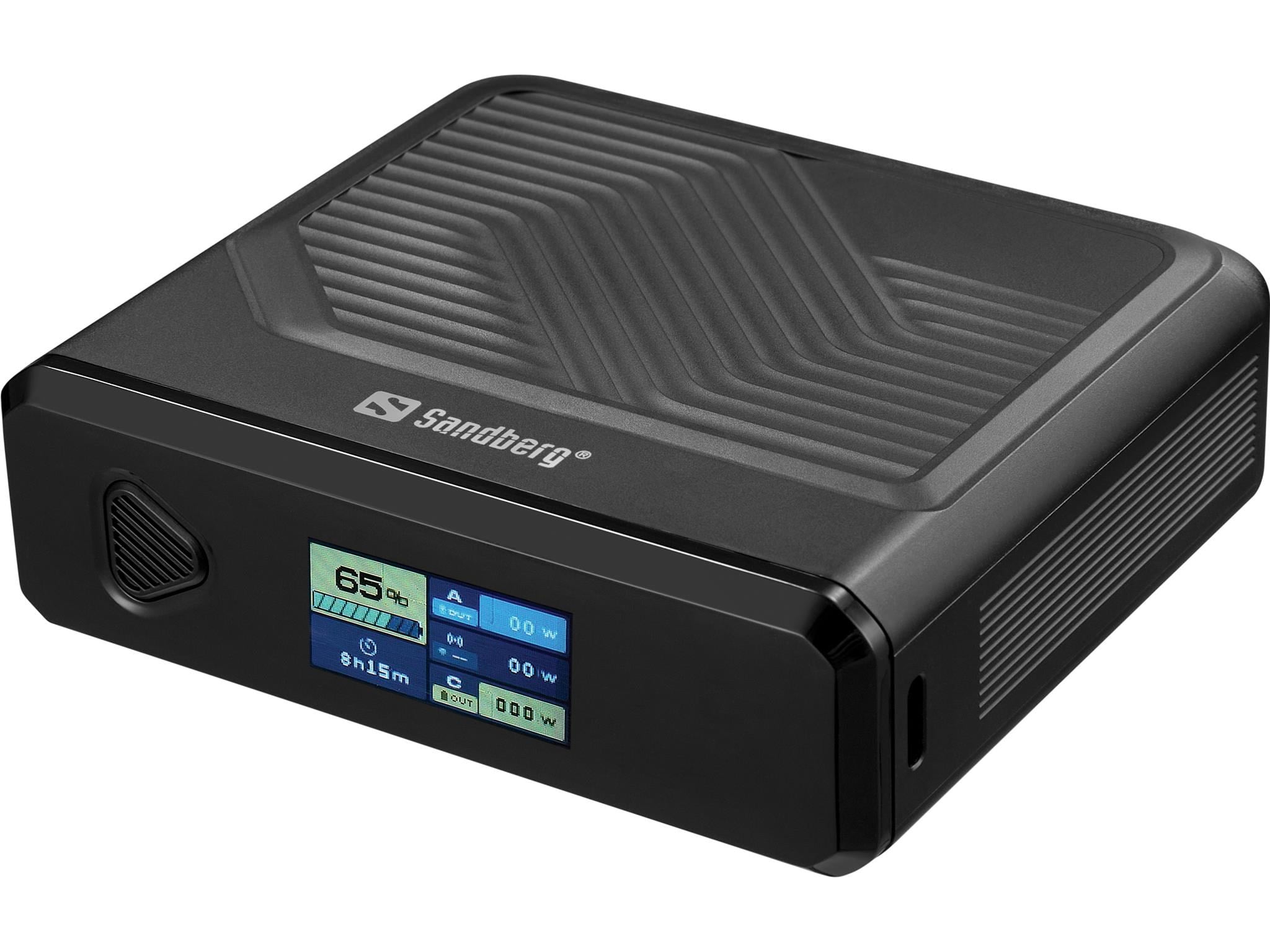 Sandberg Travel Powerbank 20000 PD100W - 20000 mAh Powerbank Sort 421-25
