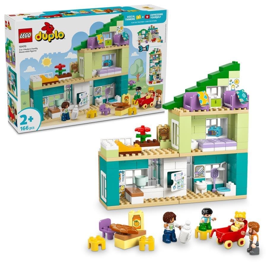 LEGO DUPLO 10470 3-i-1 Moderne familiehus med figurer legetøj 2+ år