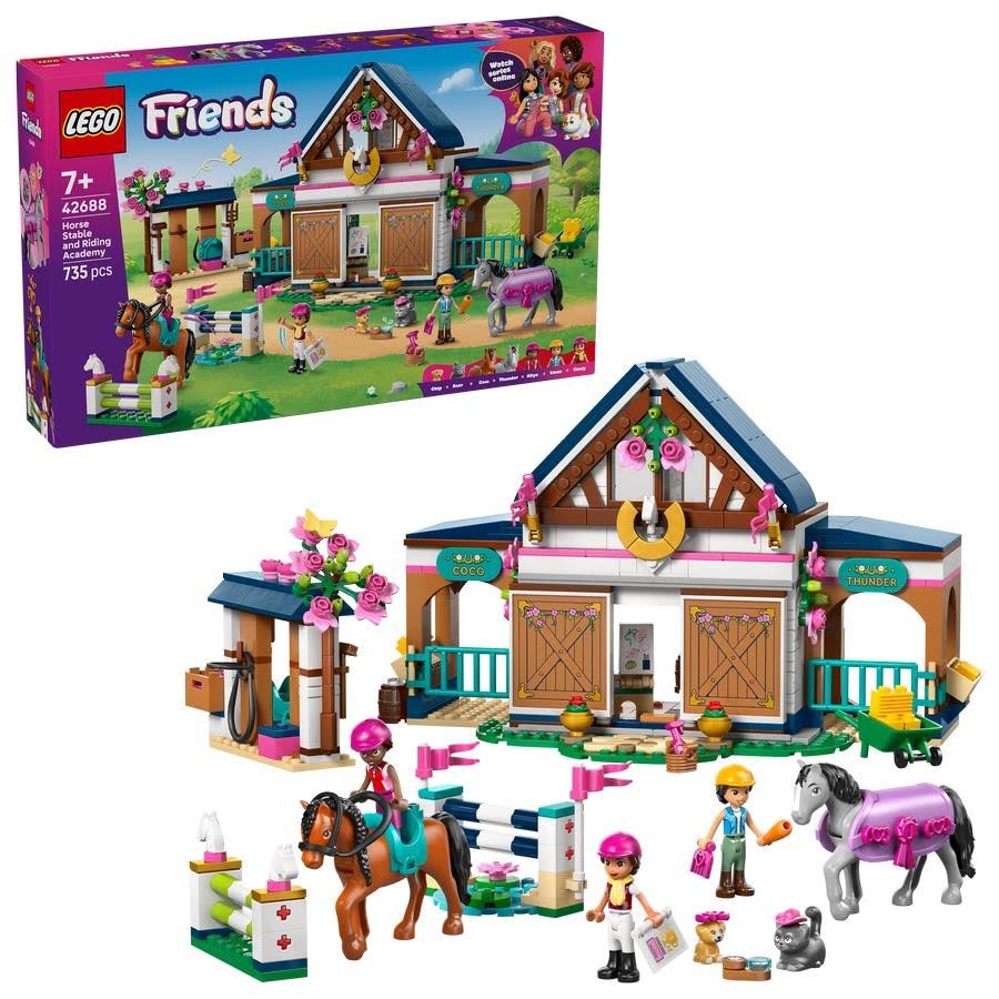LEGO Friends 42688 Hestestald og rideskole byggesæt 7+ år