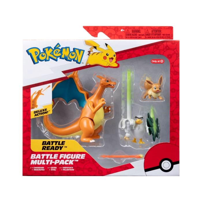 Pokemon Battle Figure Multi-Pack with Charizard Eevee and Sirfetch'd Pokemon PKW2980