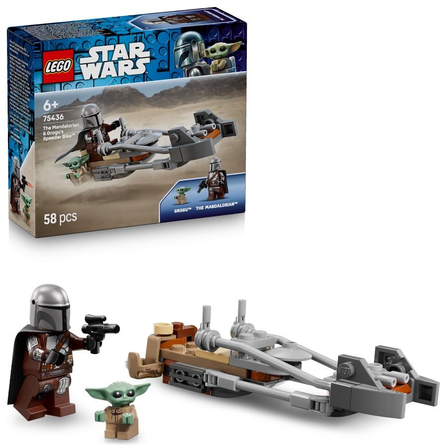 LEGO Star Wars 75436 Mandalorianeren og Grogus speederbike legetøj 6+ år