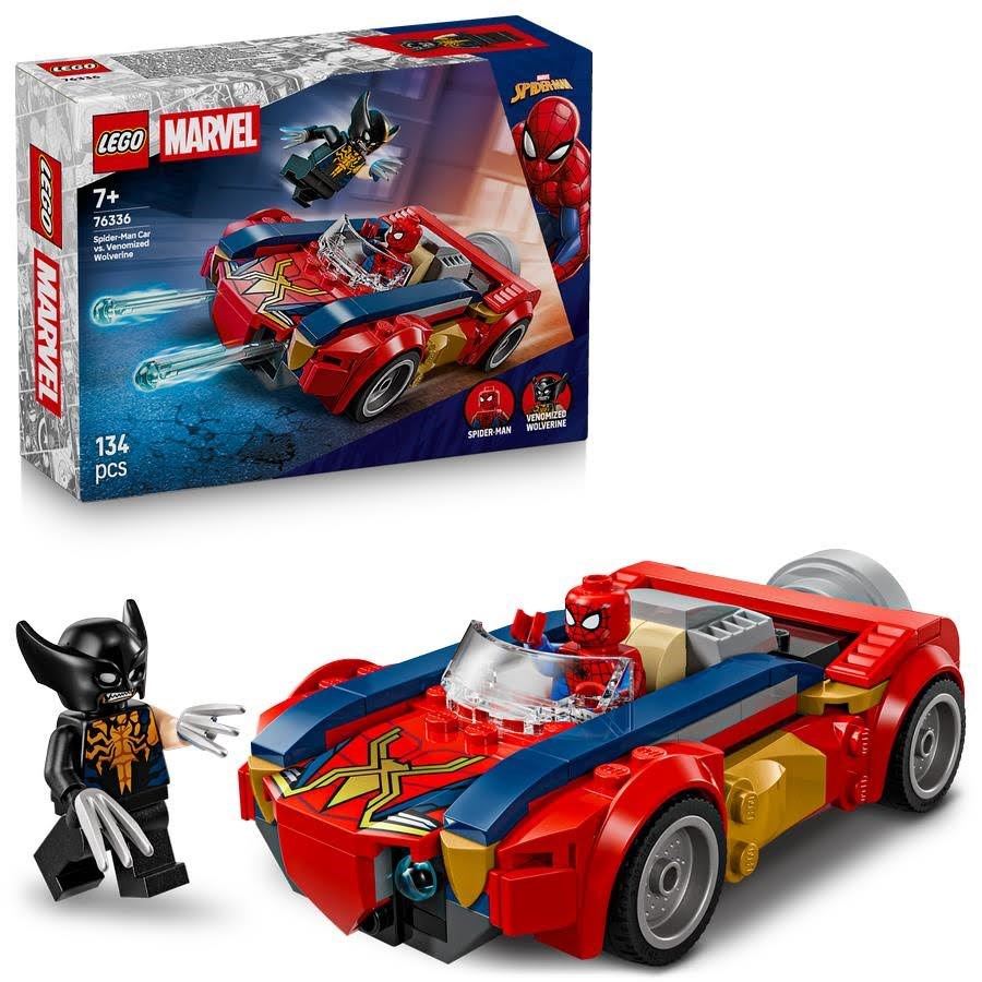 LEGO Super Heroes 76336 Spider-Man-bil mod venomiseret Wolverine byggesæt 7+ år