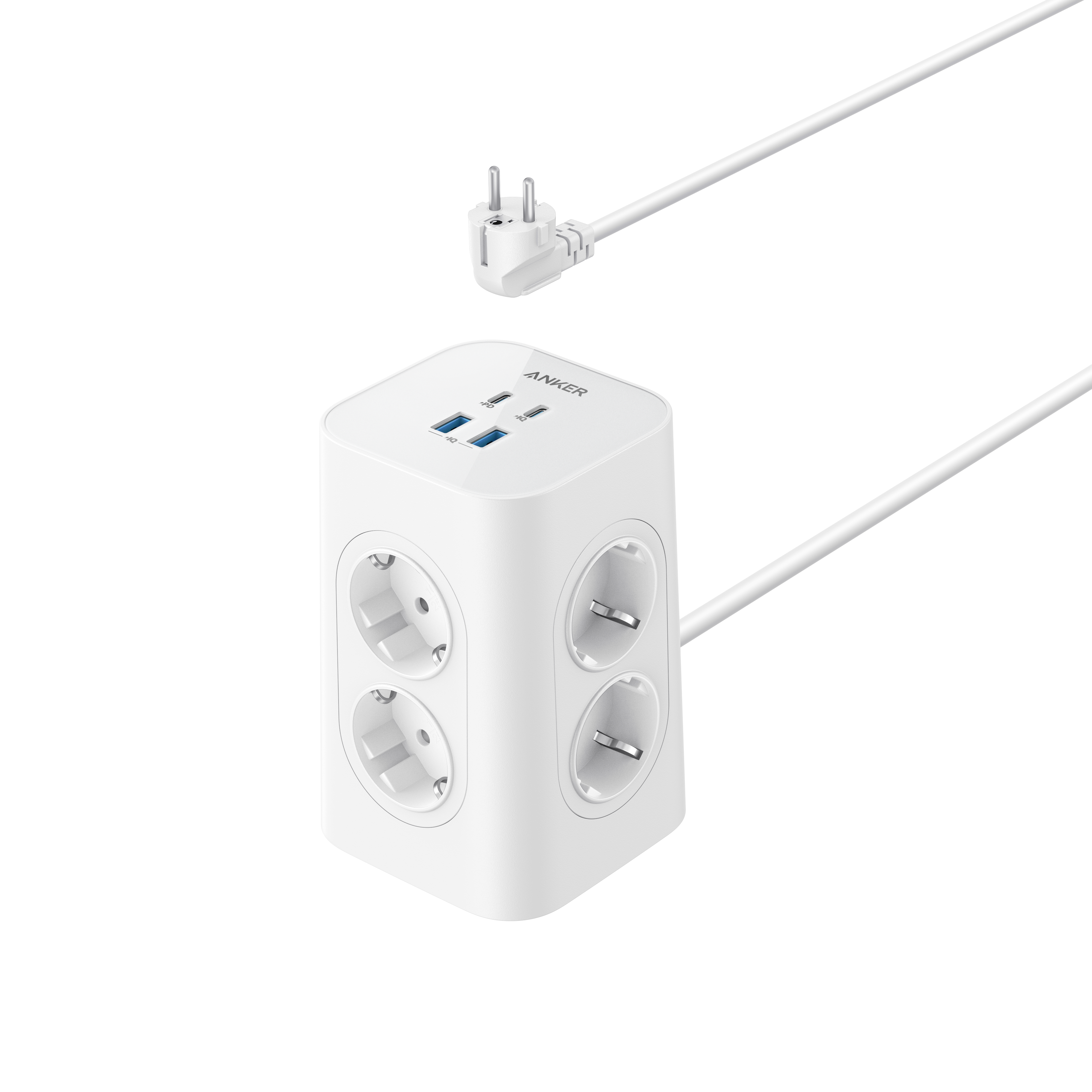 Anker USB Power Strip 12-in-1 20W - White Mobil Oplader A9185321