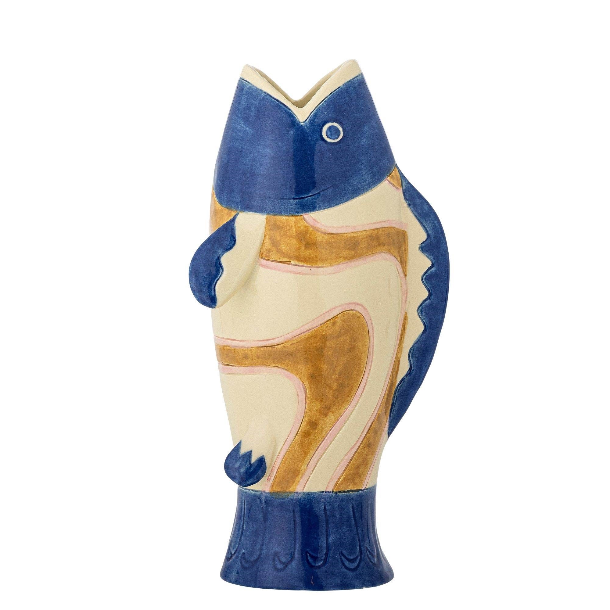 Bloomingville - Irving Vase - Blue - Stoneware Boligindretning 82072650