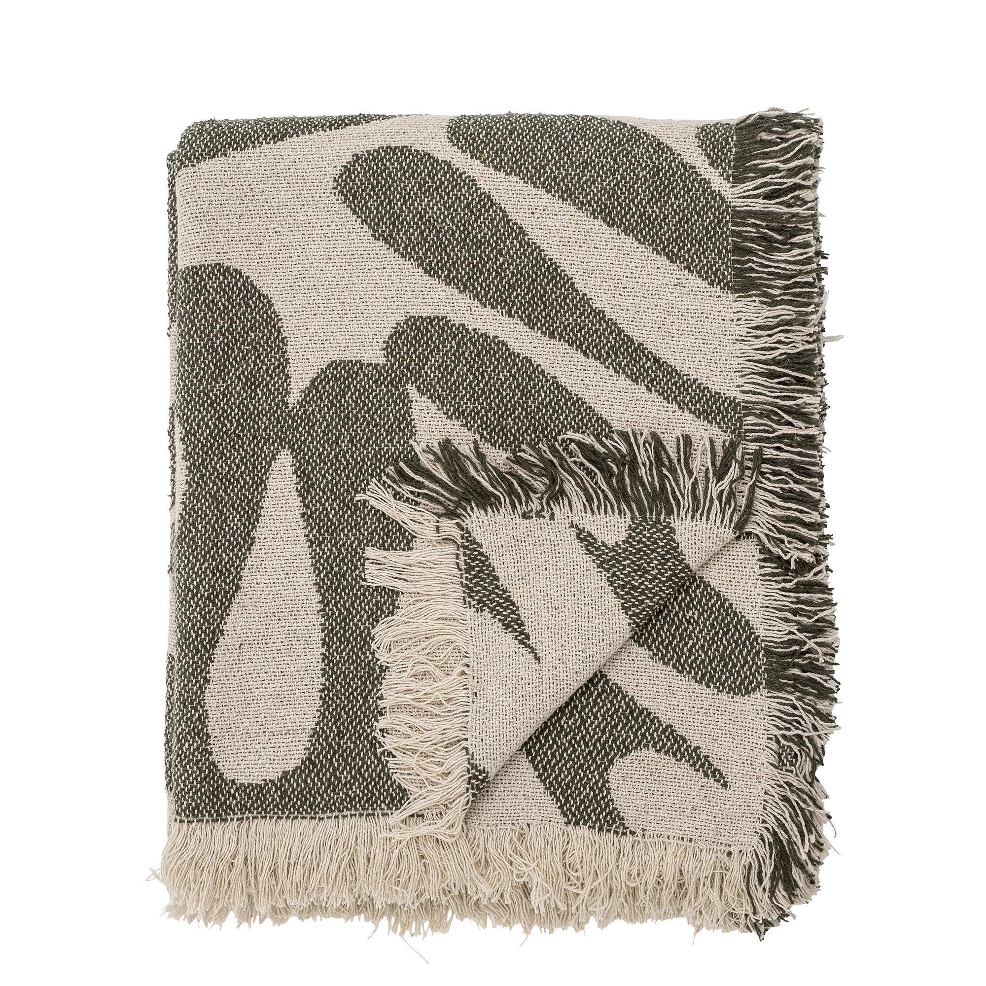 Bloomingville - Alk Throw - Green - Cotton Boligindretning 82058457