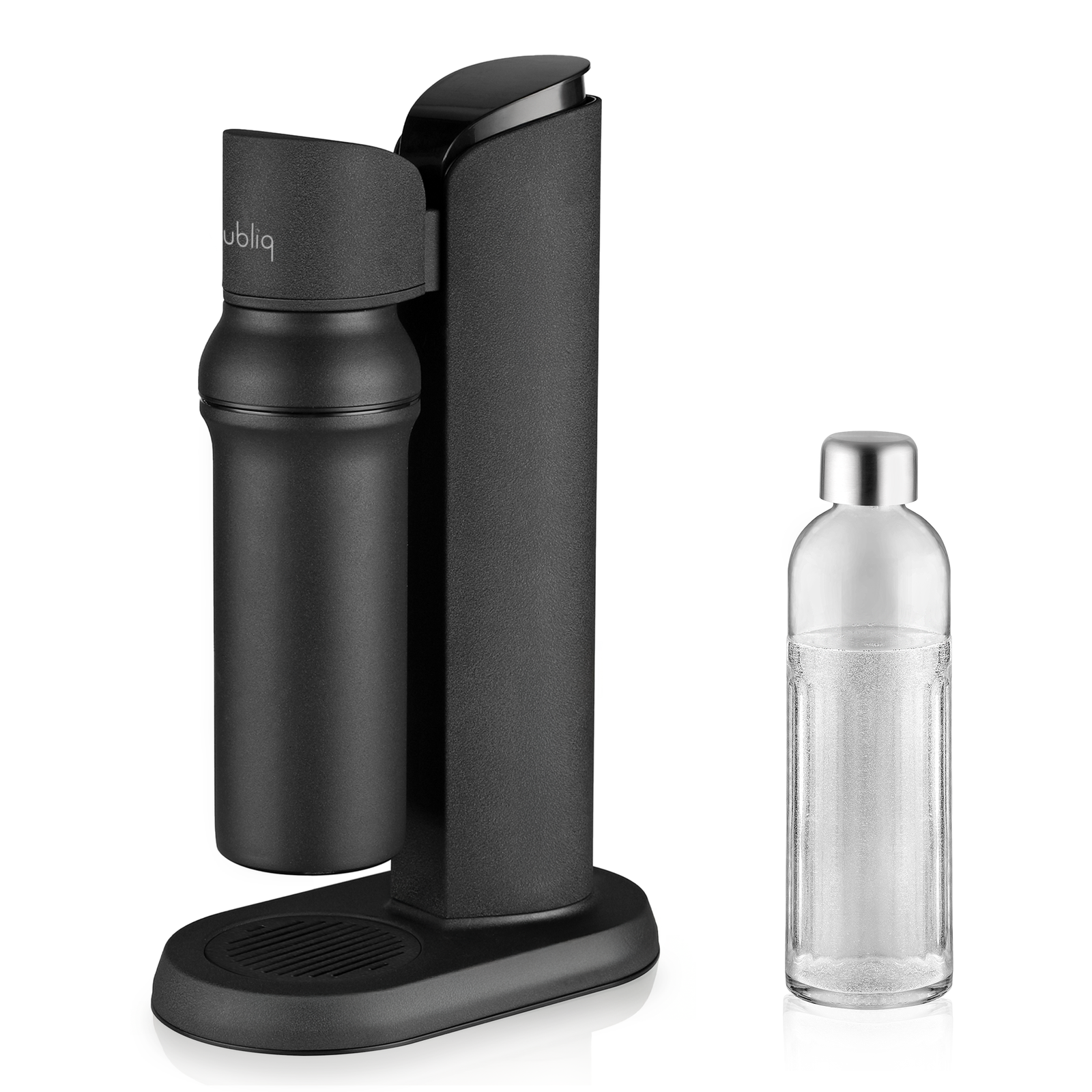 Bubliq glass carbonator - Matsort stål Sodavandsmaskine Mat sort 5905954887217