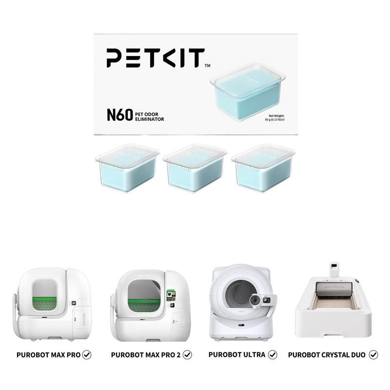 Petkit petkit kattebakke purobot ultra luftfrisker n60 Katteudstyr N60-3PCS