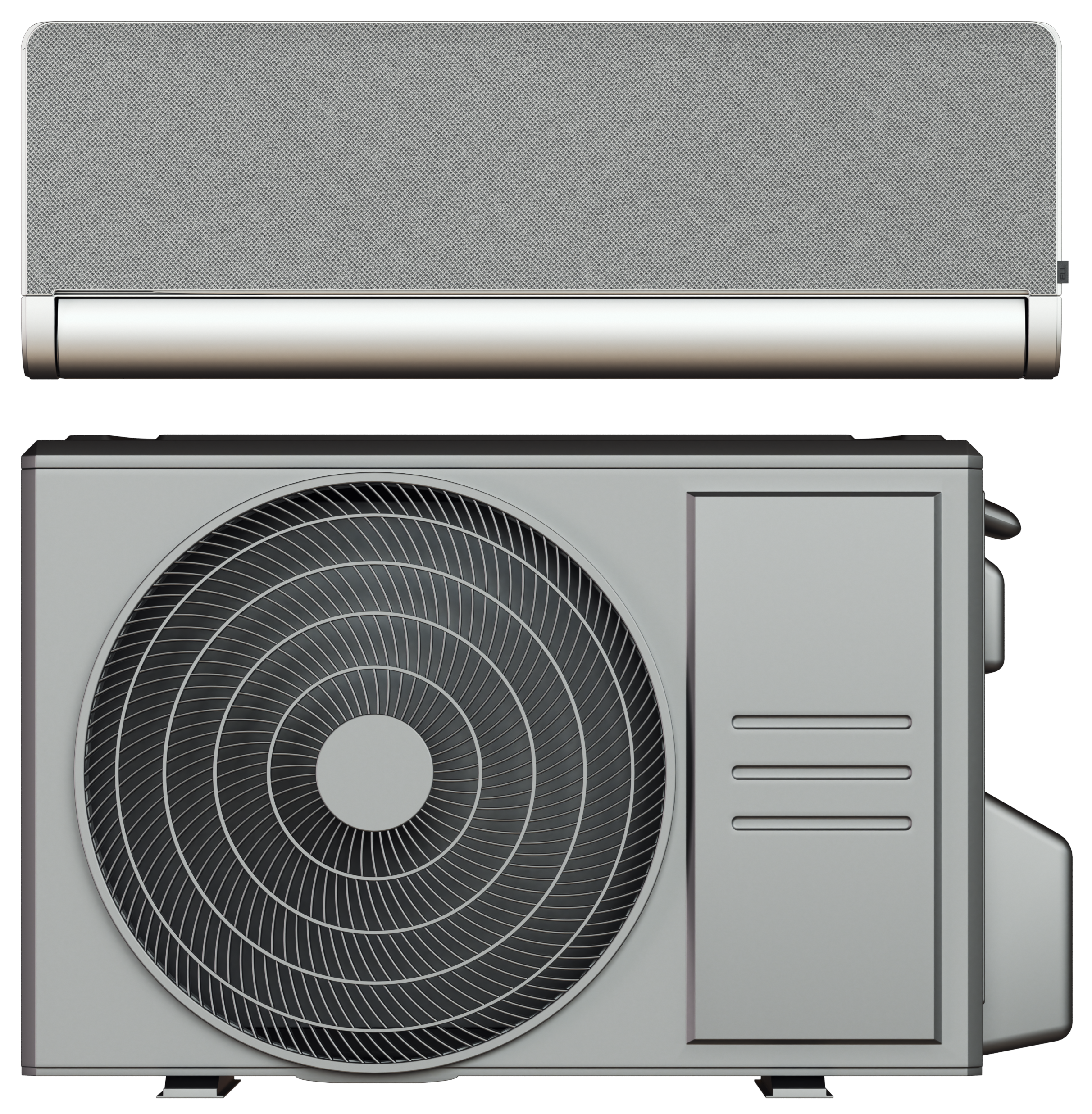 ELL Front 12 luft/luft varmepumpe med WiFi, 4,4kW, 110 m², Silver Varmepumpe 100865