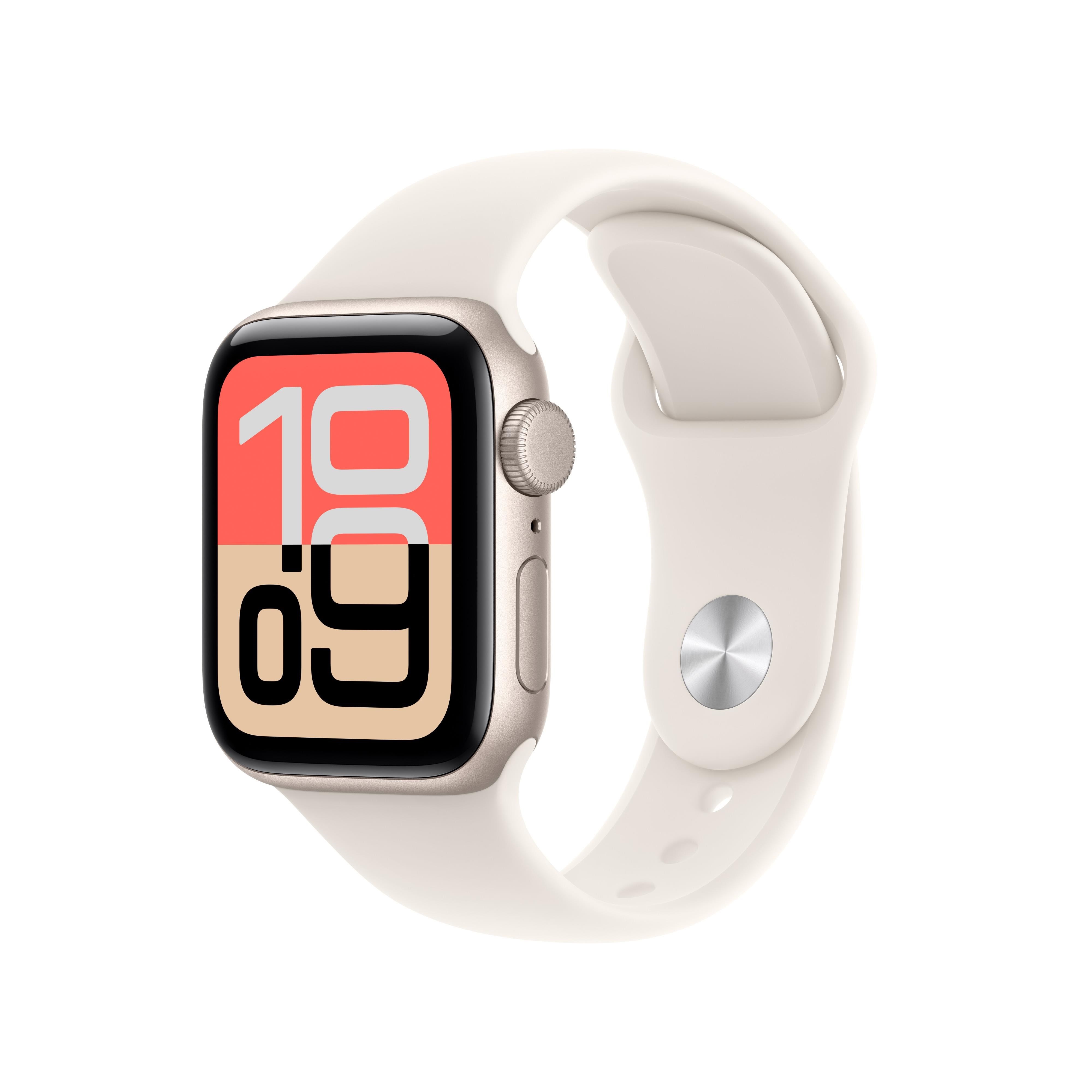 Apple Watch SE 3 GPS 40mm Starlight Aluminium Case with Starlight Sport Band - S/M Smartwatch Beige MEH34QN/A