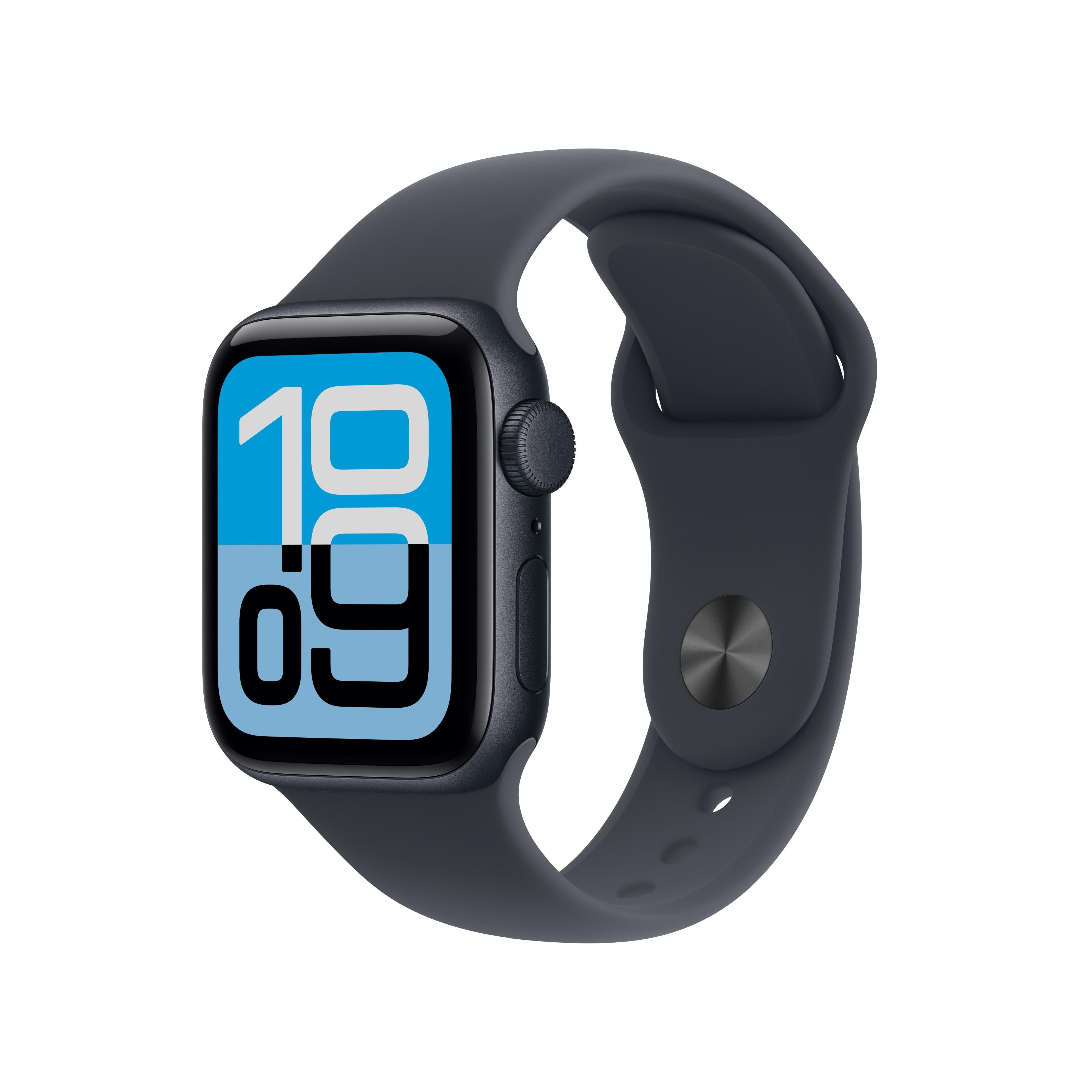 Apple Watch SE 3 GPS 40mm Midnight Aluminium Case with Midnight Sport Band - S/M Smartwatch Sort MEH94QN/A