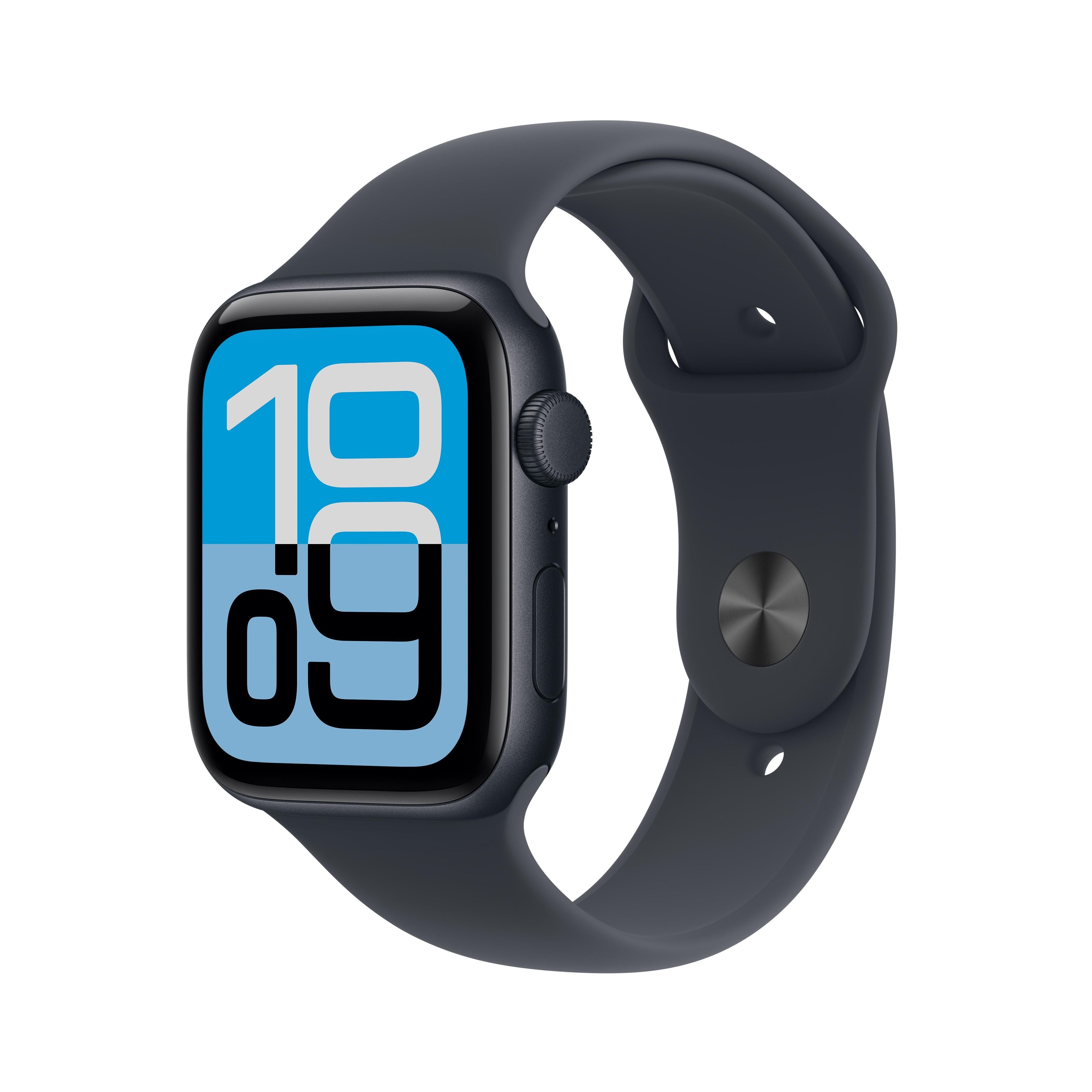 Apple Watch SE 3 GPS 44mm Midnight Aluminium Case with Midnight Sport Band - S/M Smartwatch Sort MEHN4QN/A