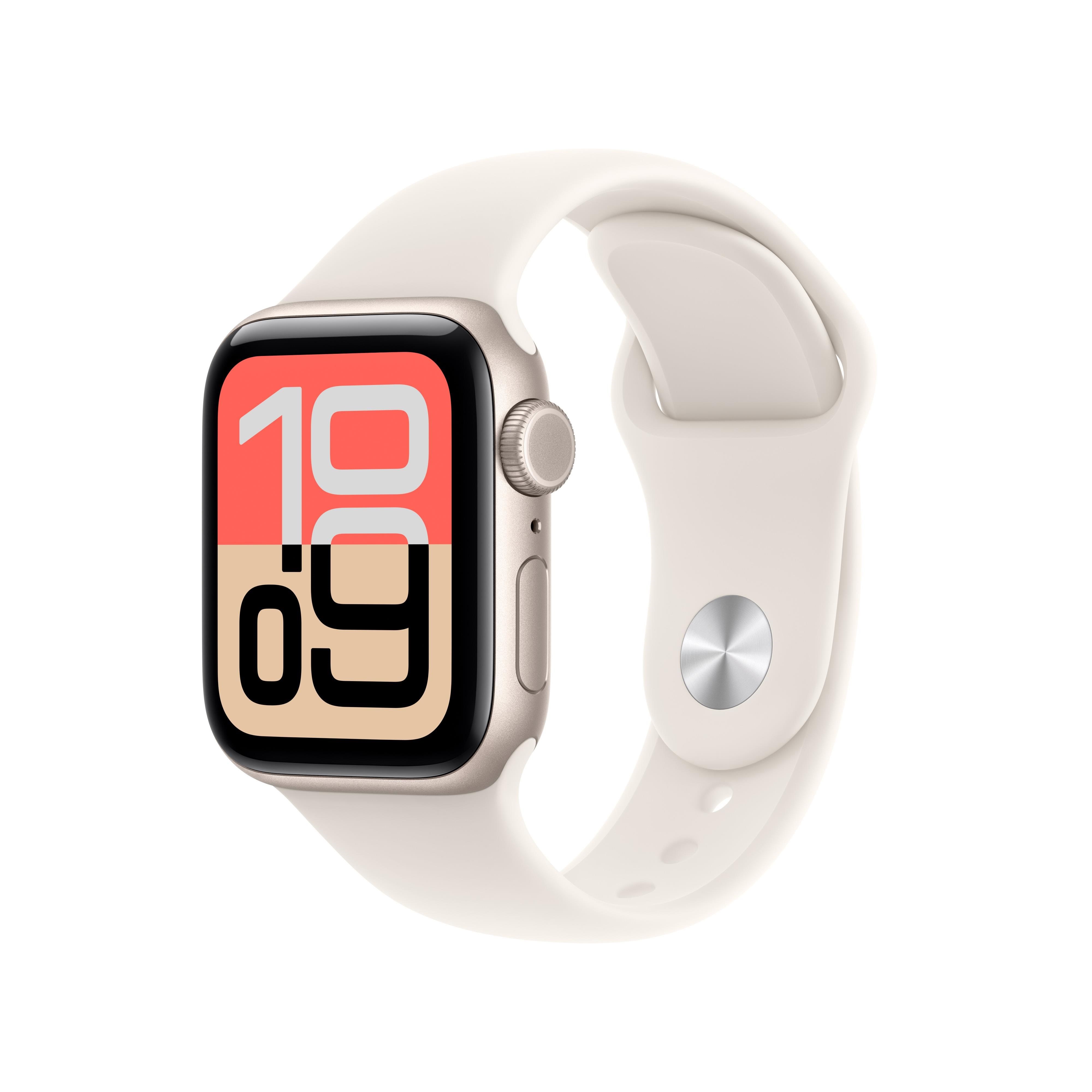 Apple Watch SE 3 GPS + Cellular 40mm Starlight Aluminium Case with Starlight Sport Band - S/M Smartwatch Beige MEP64QN/A