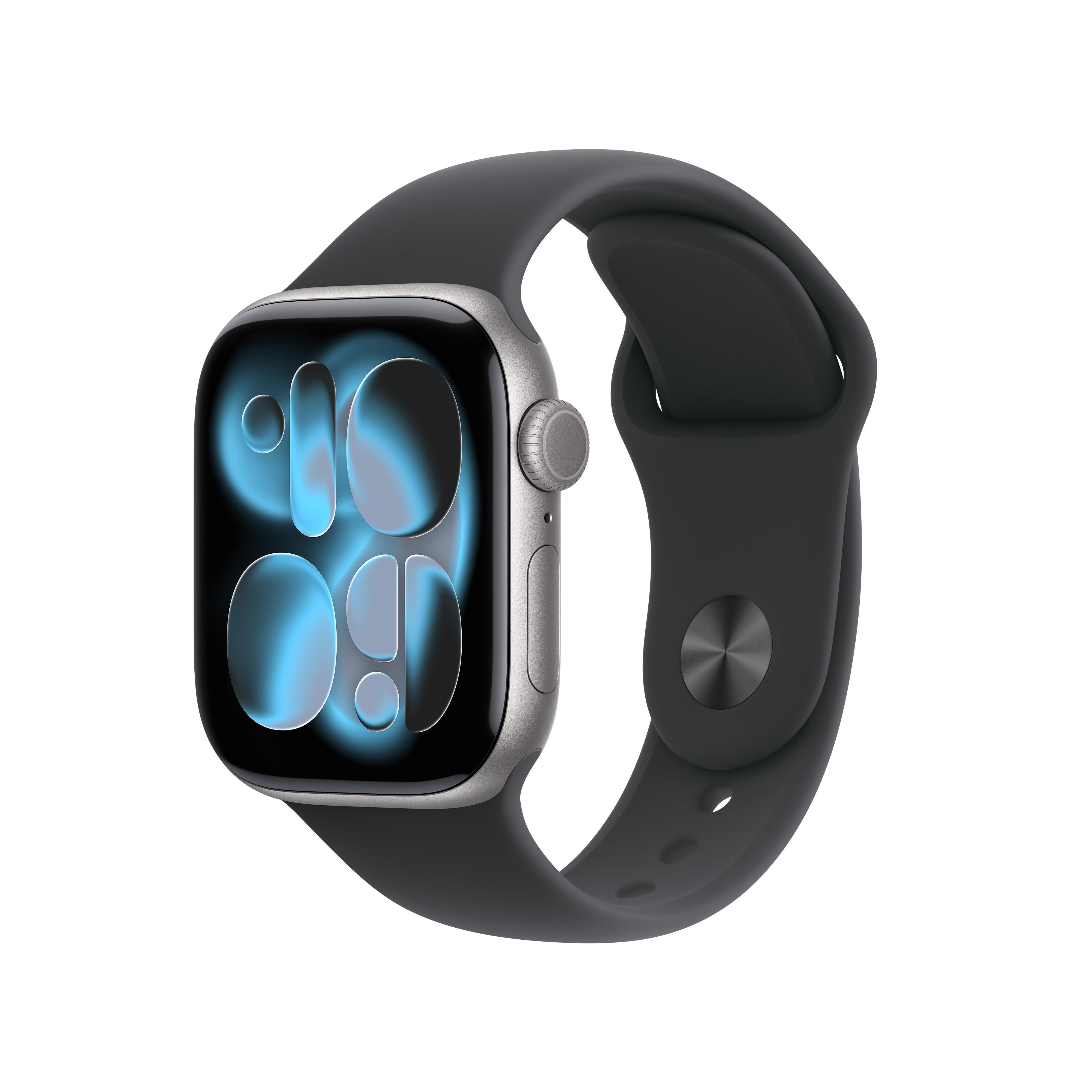 Apple Watch Series 11 GPS 42mm Space Grey Aluminium Case with Black Sport Band - S/M Smartwatch Grå MEQW4QN/A