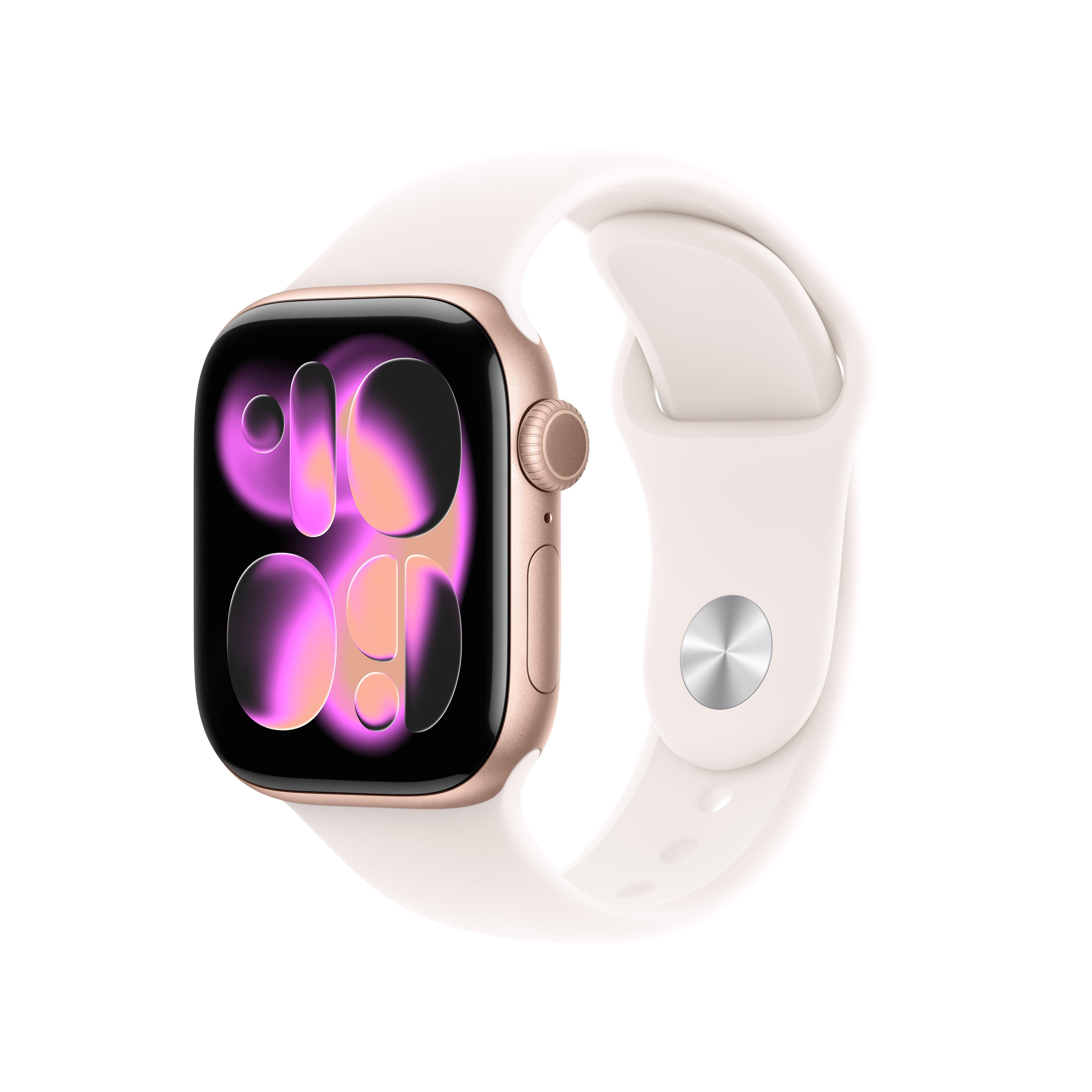 Apple Watch Series 11 GPS 42mm Rose Gold Aluminium Case with Light Blush Sport Band - M/L