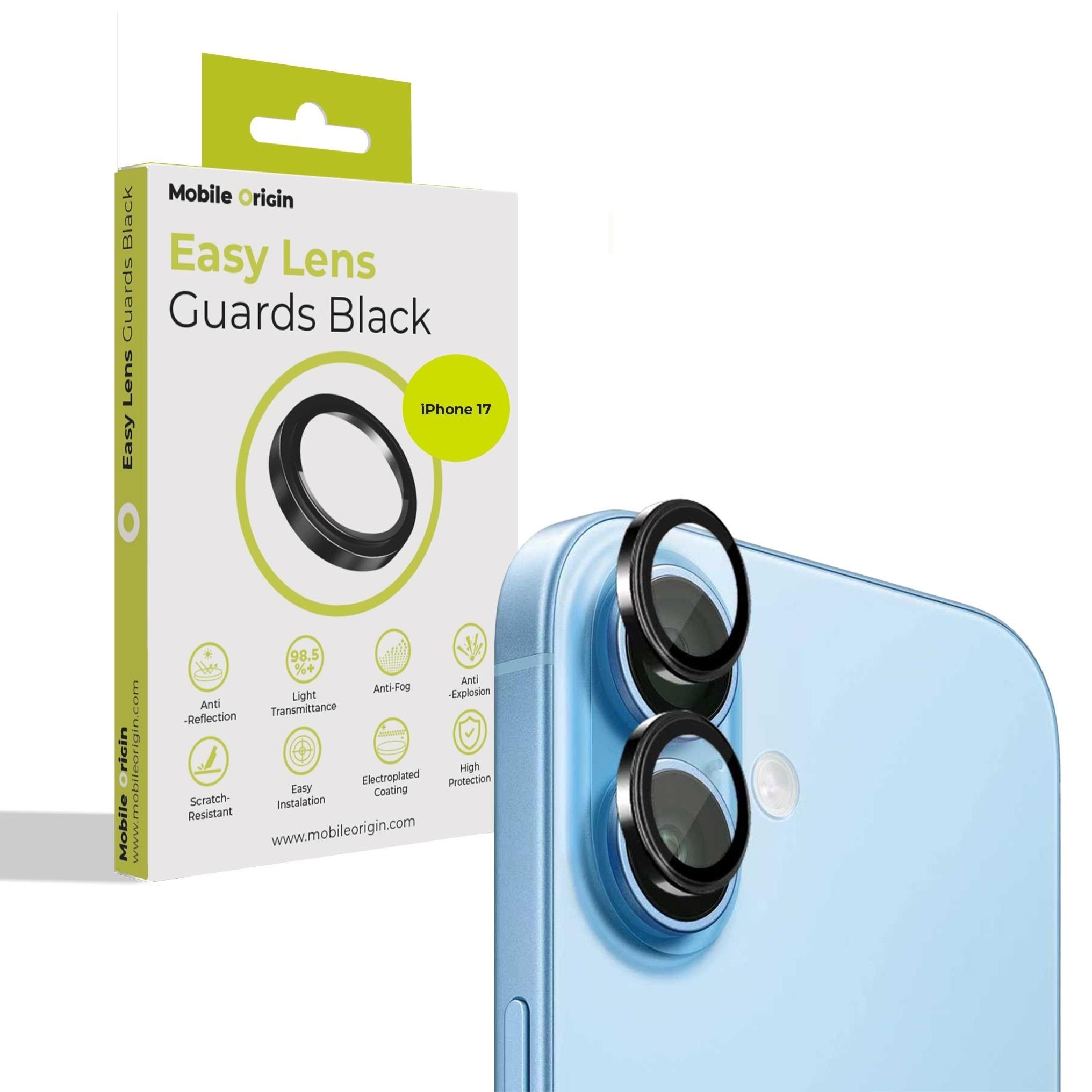 Mobile Origin Easy Lens Guards - black - iPhone 17 Beskyttelsesglas FRL-LSG-i17-BLK