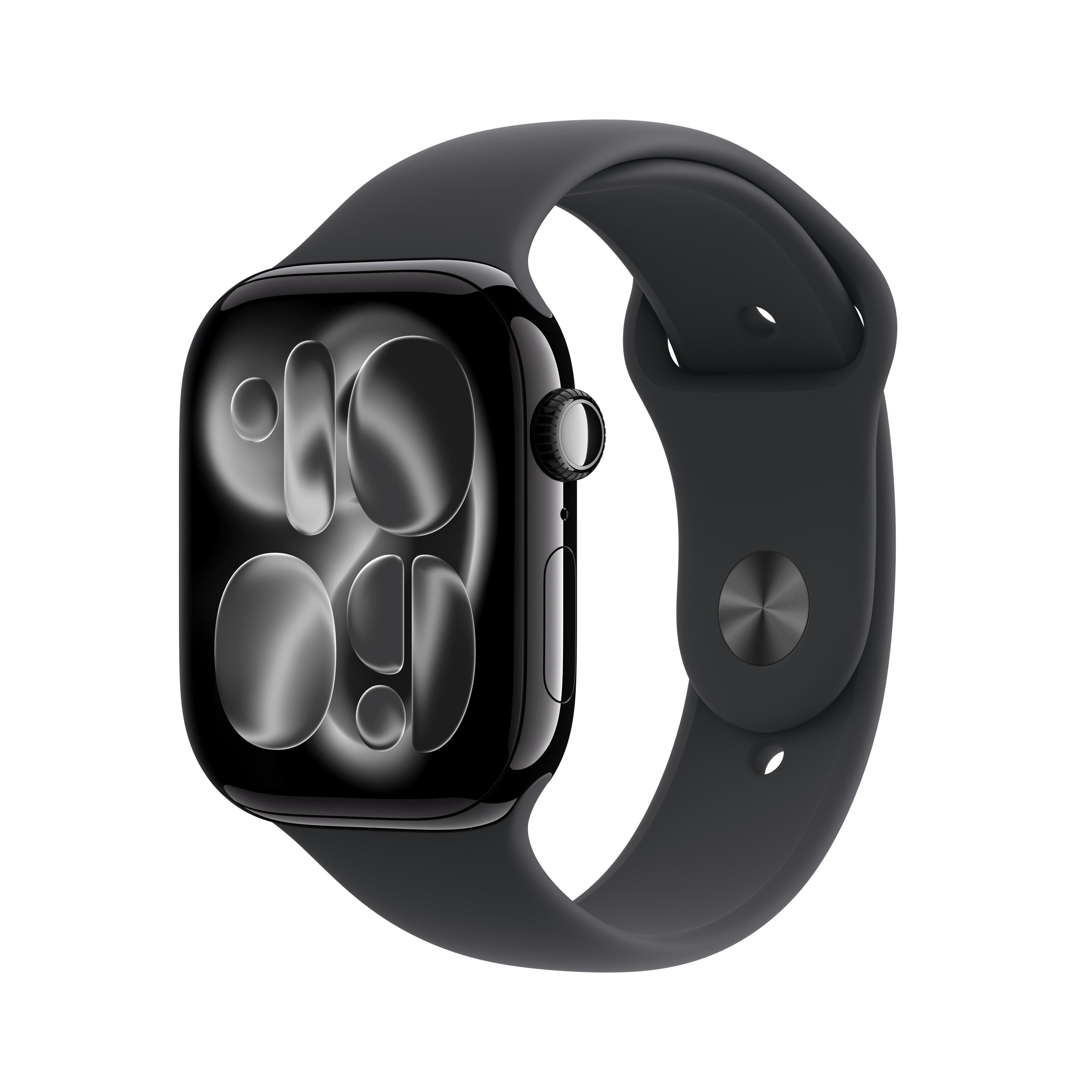 Apple Watch Series 11 GPS 46mm Jet Black Aluminium Case with Black Sport Band - S/M Smartwatch Sort MEUW4QN/A