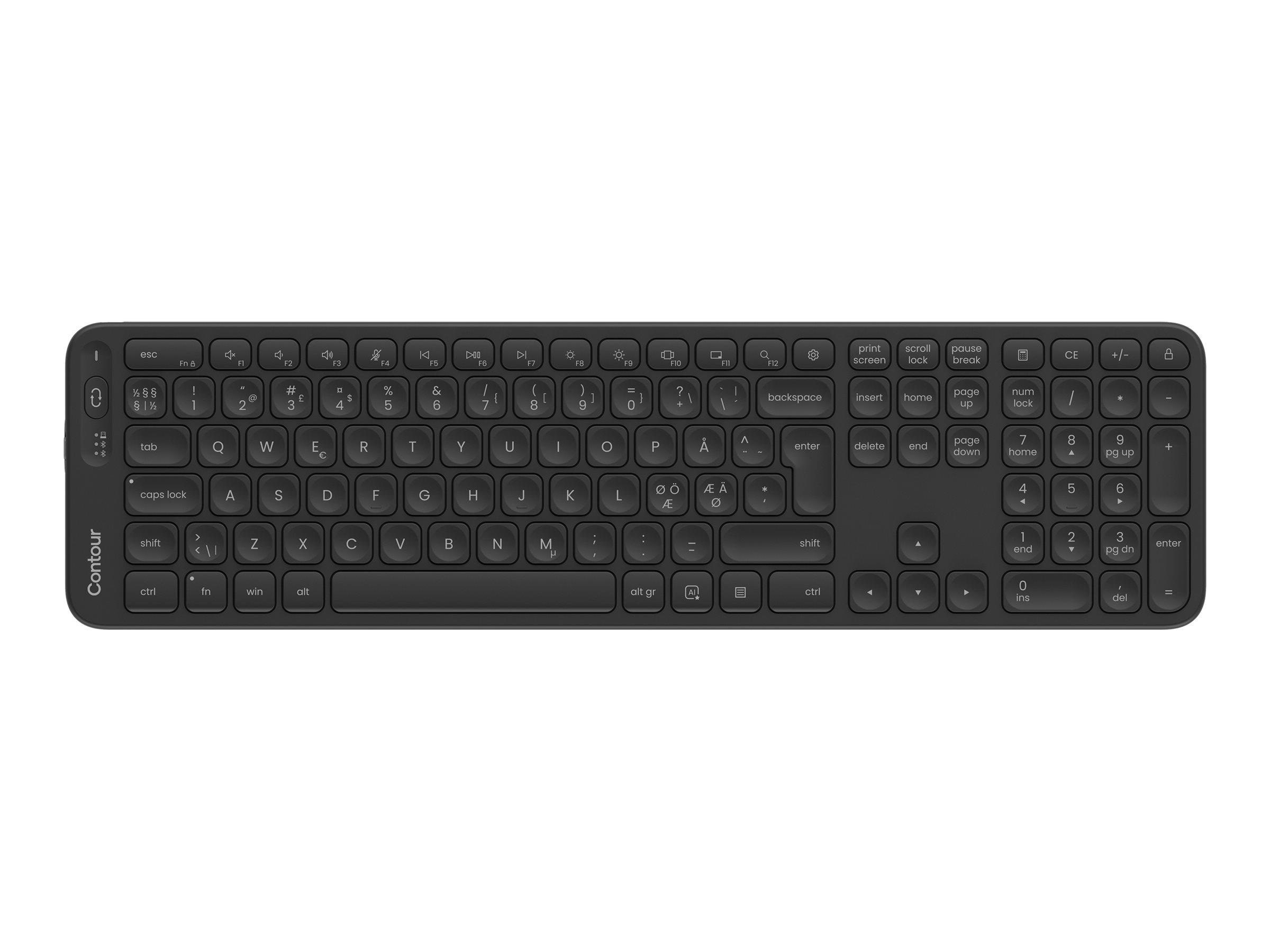 Contour Balance Full-Size Keyboard Wireless Pan Nordic Layout - Tastatur - Nordisk Tastatur CDKBBALPN11500