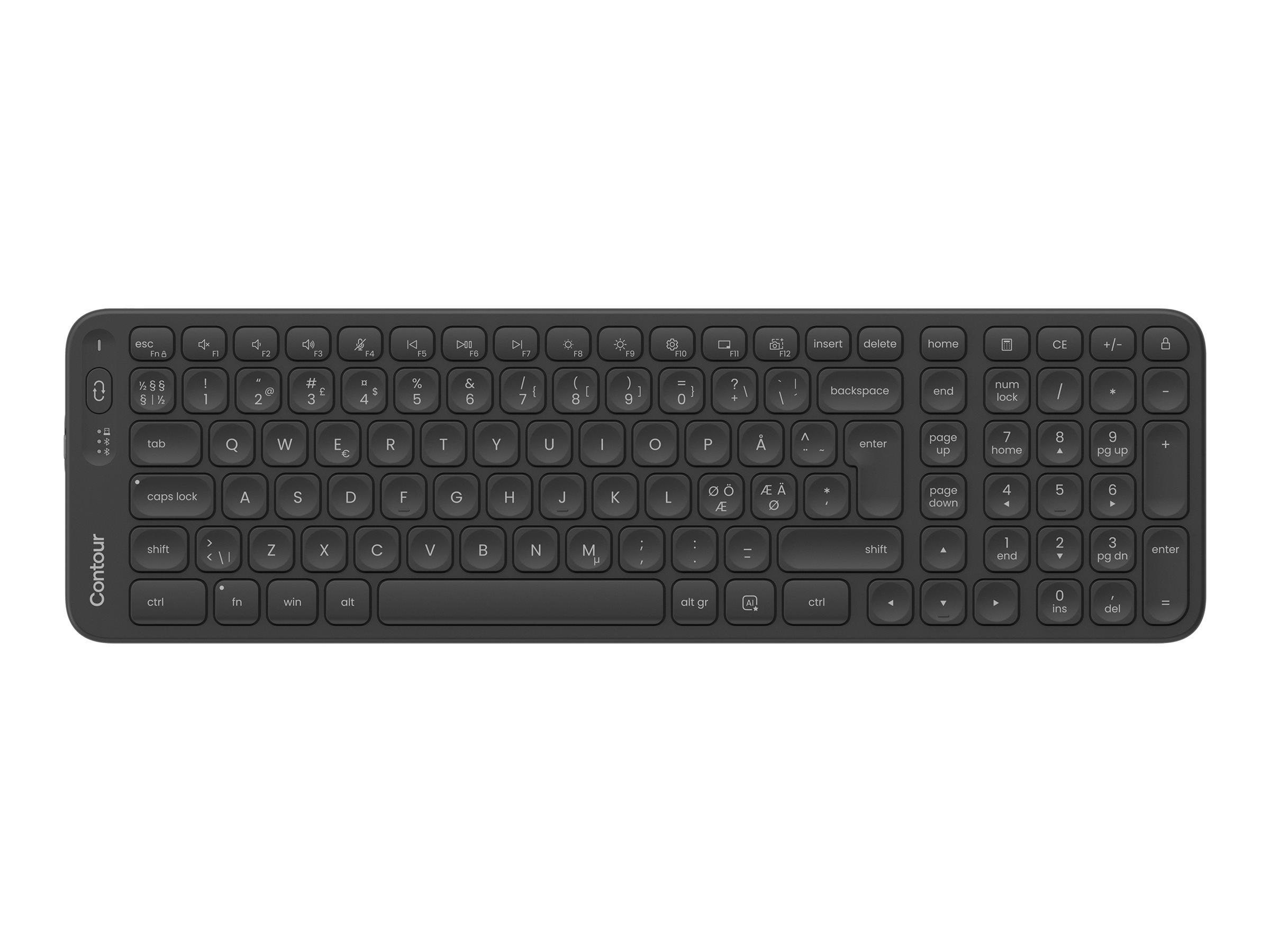 Contour Balance Mid-Size Keyboard Wireless Pan Nordic Layout - Tastatur - Nordisk