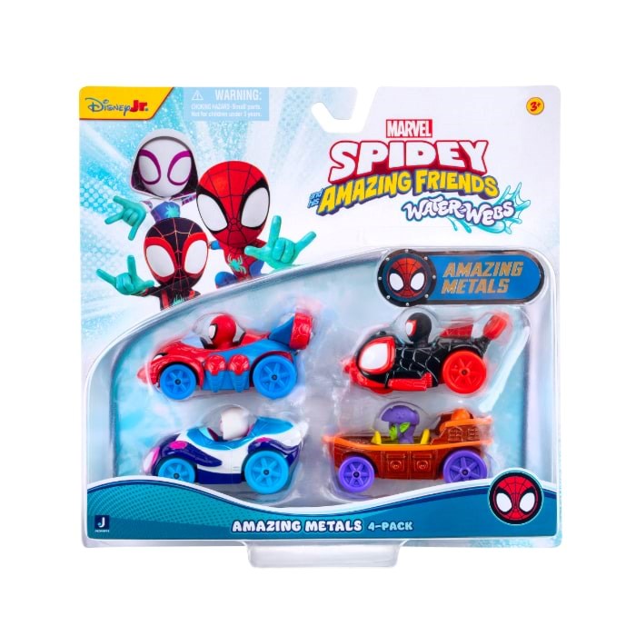Marvel Spidey og Hans Fantastiske Venner Amazing Metals 4-Pakke Legetøjsbil SNF0378