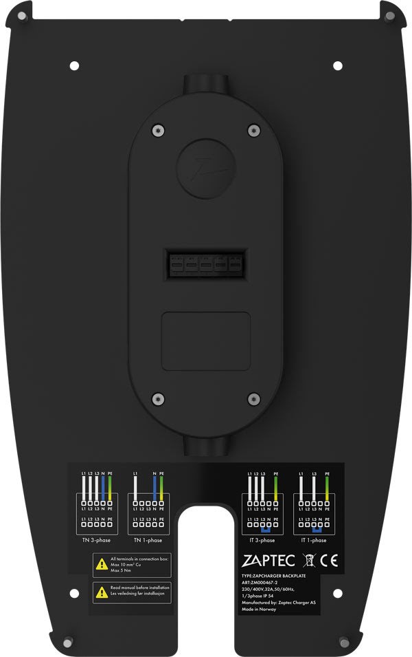 Zaptec Pro Backplate Ladeboks 10801