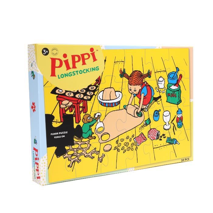 Lundby Pippi gulvpuslespil i træ 24 brikker 2D Puslespil Puslespil 18259