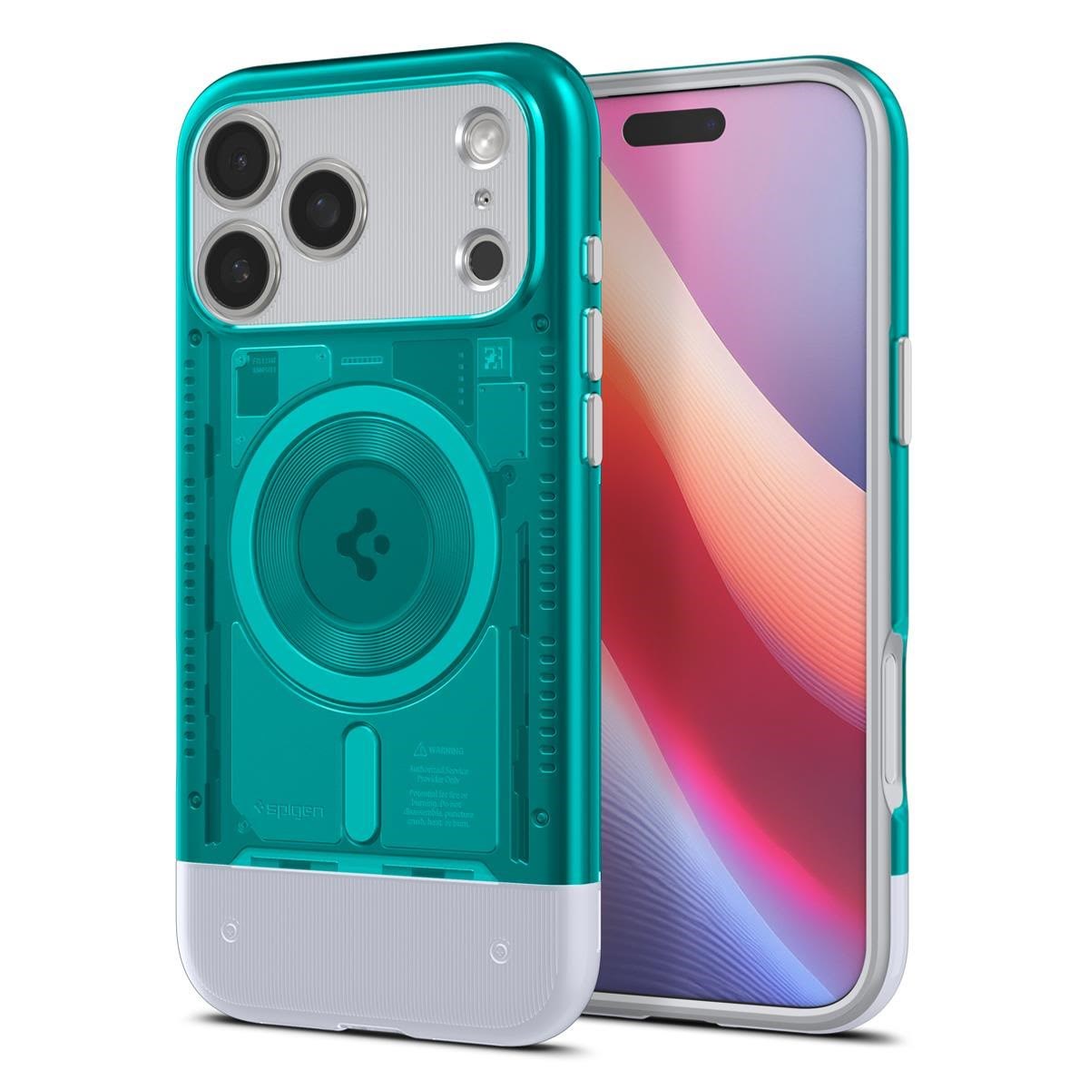 Spigen Classic C1 MagSafe - bondi blue - iPhone 17 Pro Mobilcover ACS10358