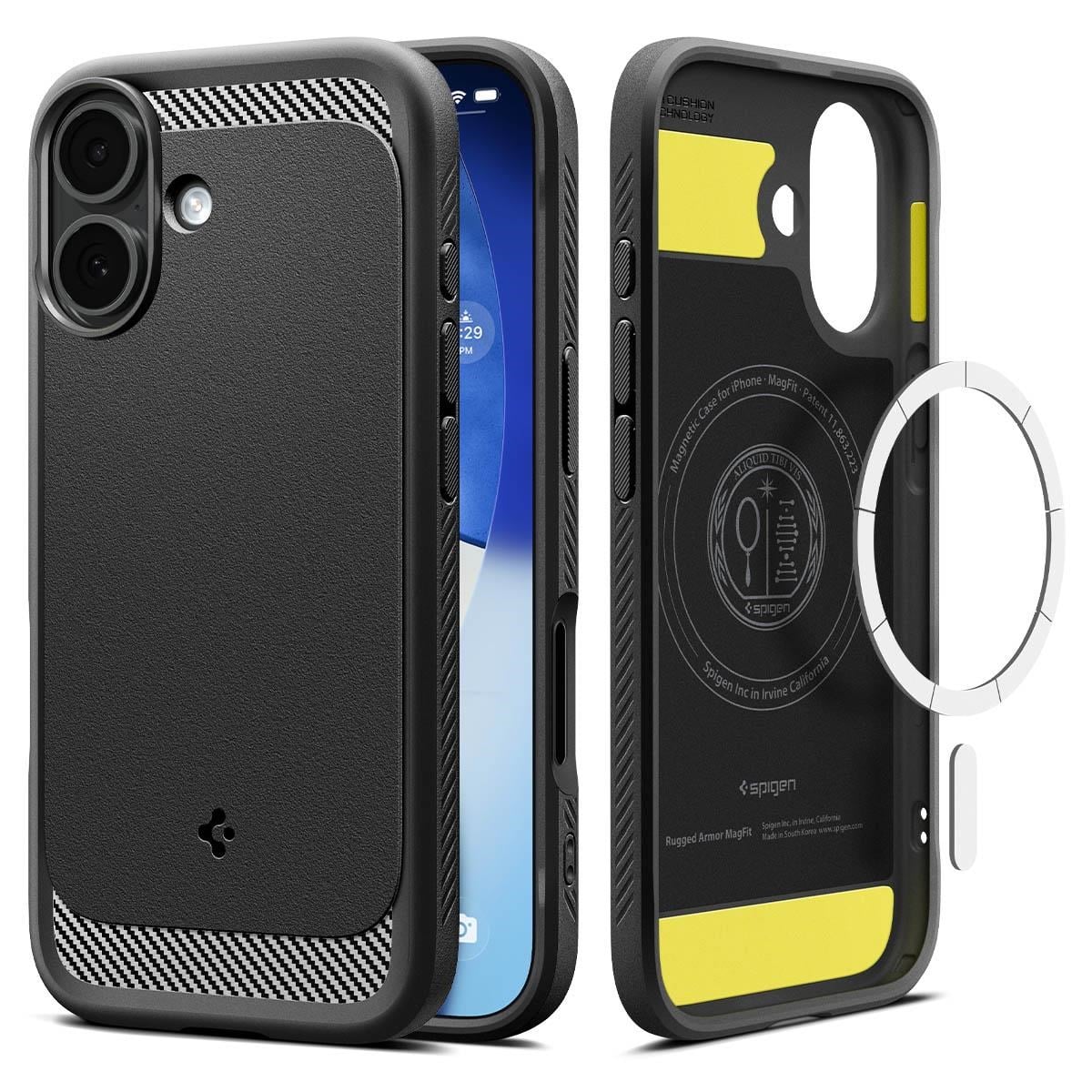 Spigen Rugged Armor MagSafe - matte black - iPhone 17 Mobilcover ACS10367