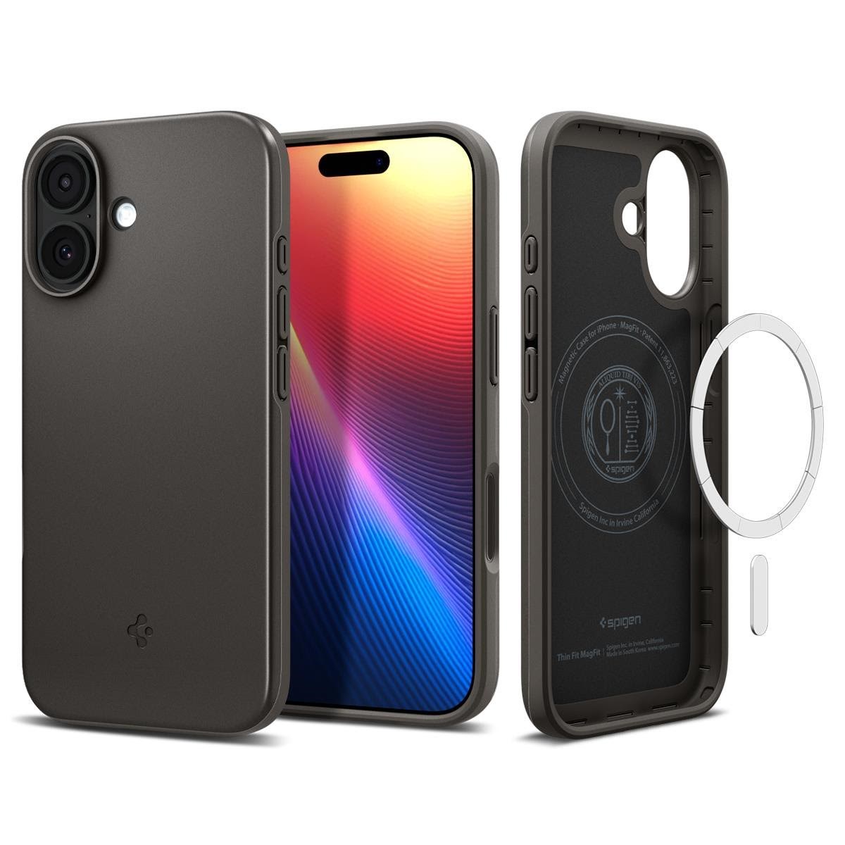 Spigen Thin Fit MagSafe - gunmetal - iPhone 17 Mobilcover ACS10375