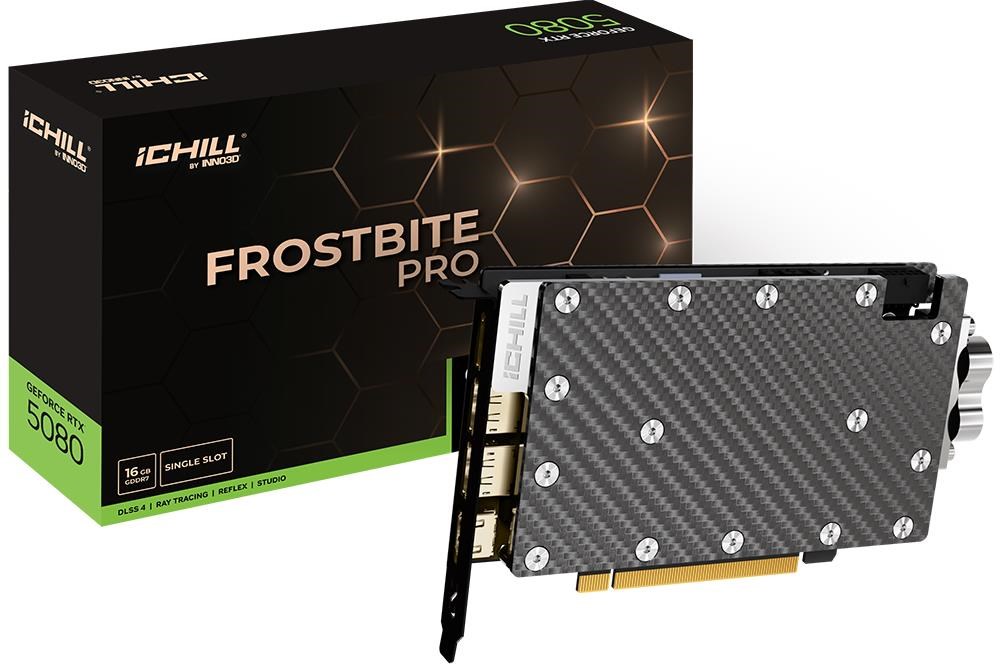 Inno3D GeForce RTX 5080 iCHILL Frostbite Pro - 16GB GDDR7 RAM - Grafikkort
